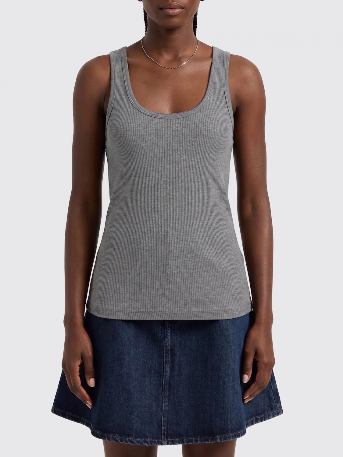 ISABEL MARANT CAMISETA: Camiseta de tirantes de algodón Isabel Marant, Gris - Img 1