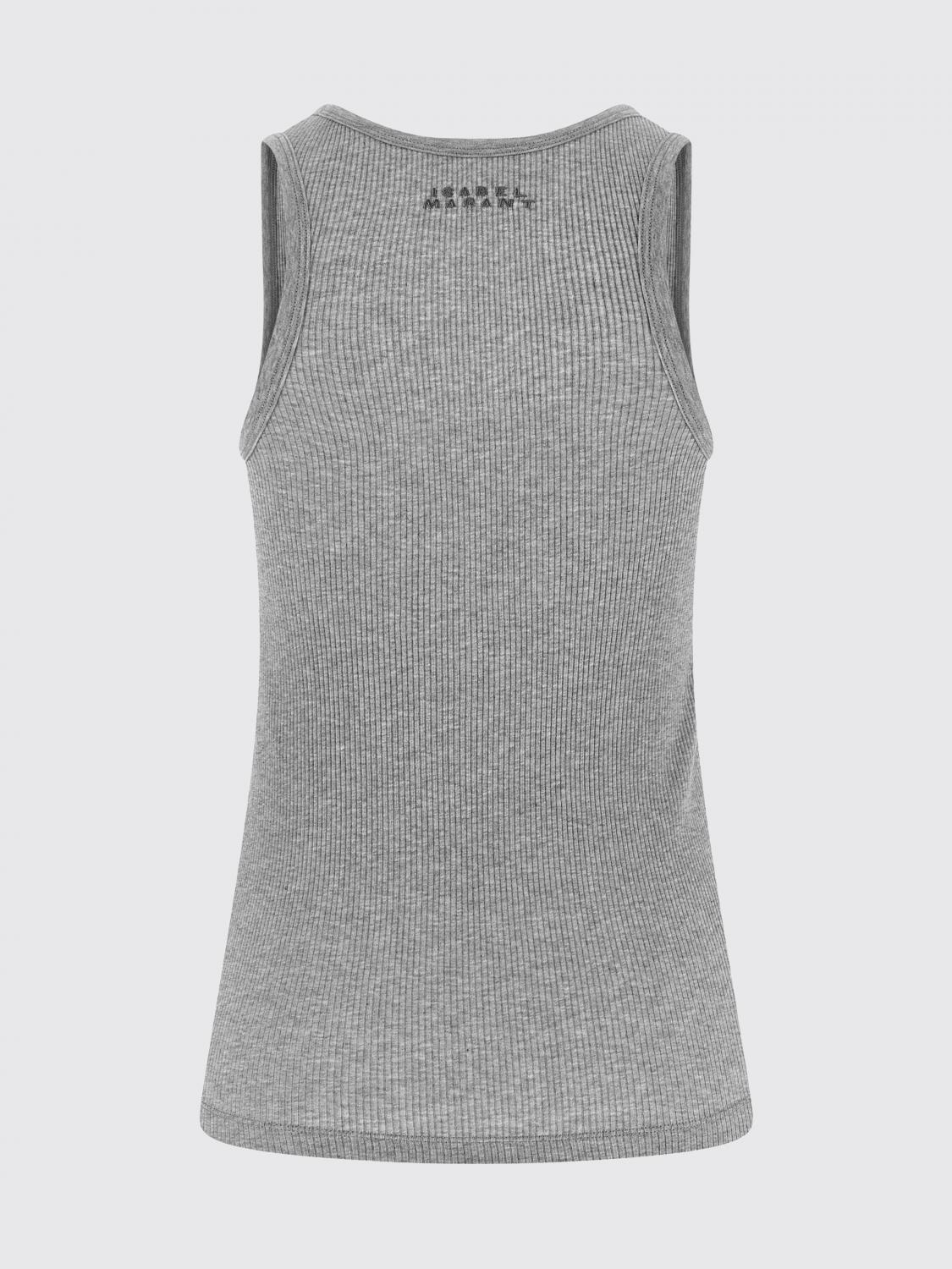 ISABEL MARANT CAMISETA: Camiseta de tirantes de algodón Isabel Marant, Gris - Img 3