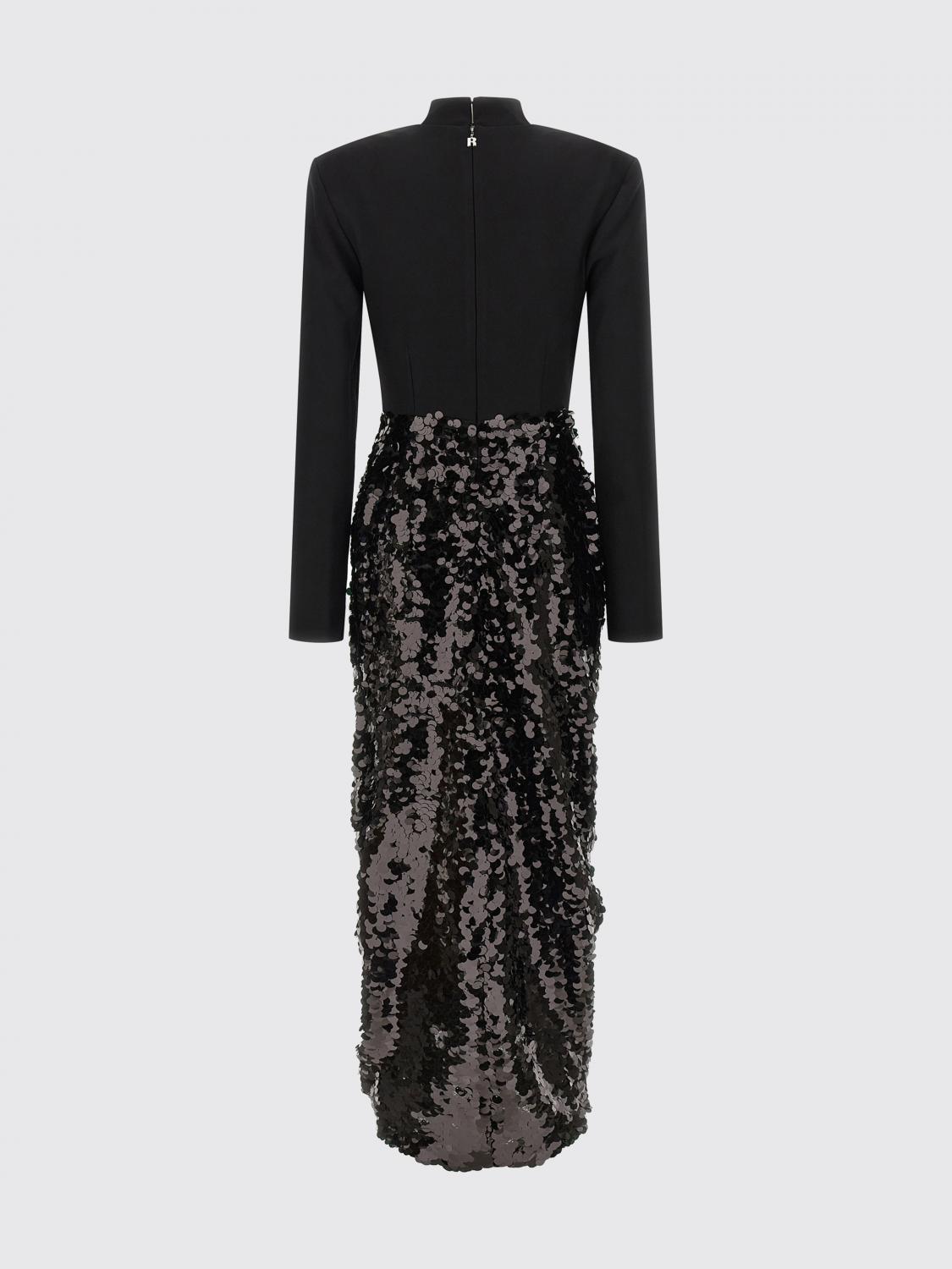ROTATE ABITO: Abito midi Rotate in jersey con paillettes , Nero - Img 3