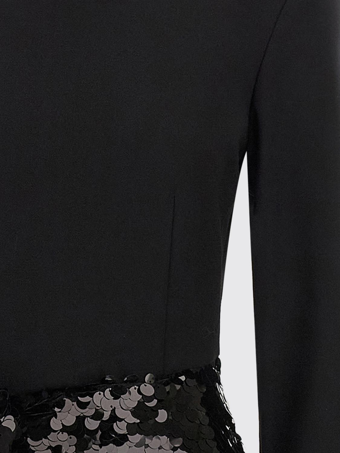 ROTATE ABITO: Abito midi Rotate in jersey con paillettes , Nero - Img 4