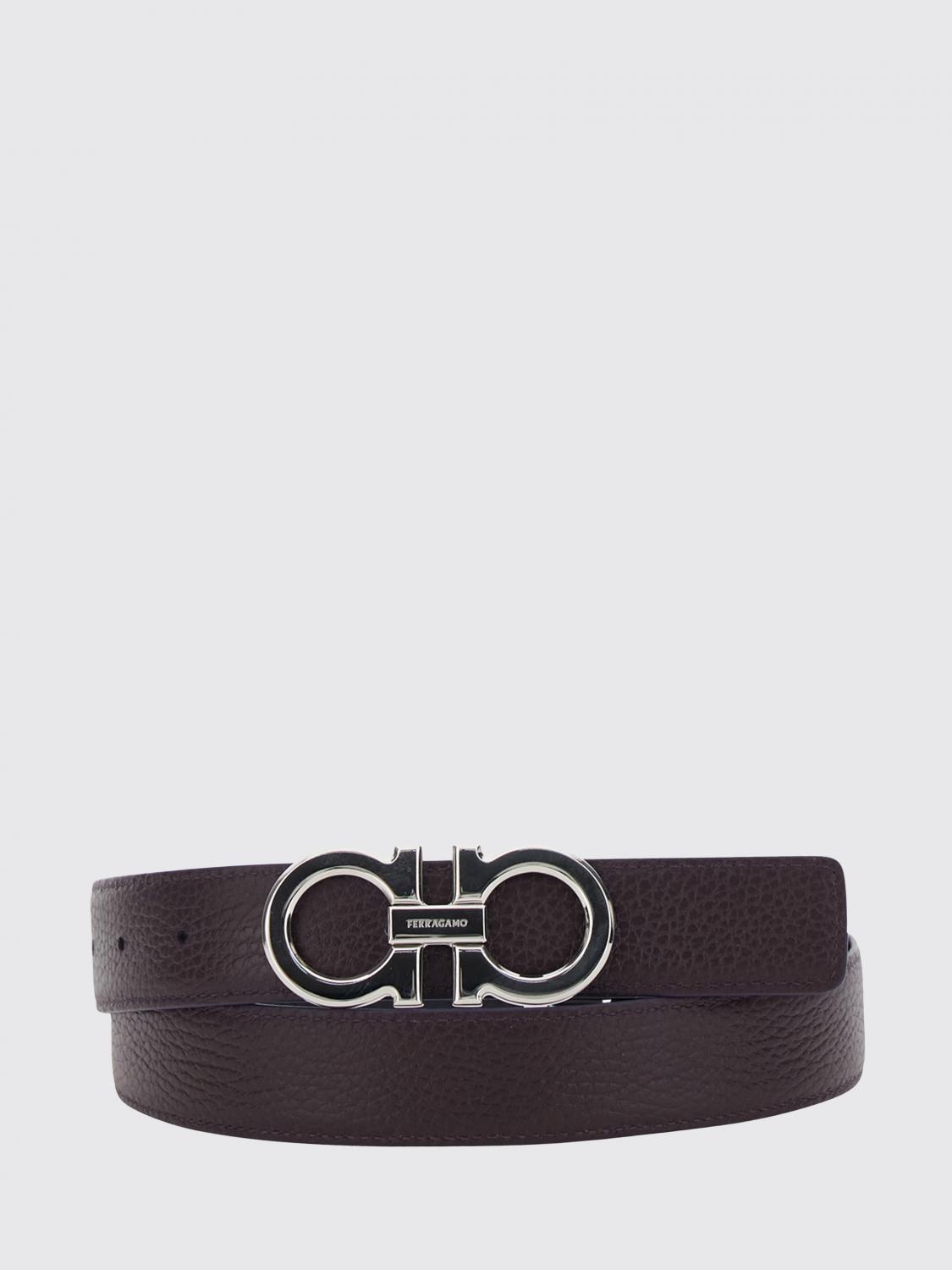 FERRAGAMO GÜRTEL: Gancini Gürtel aus genarbtem Kalbsleder Ferragamo, Blau - Img 3