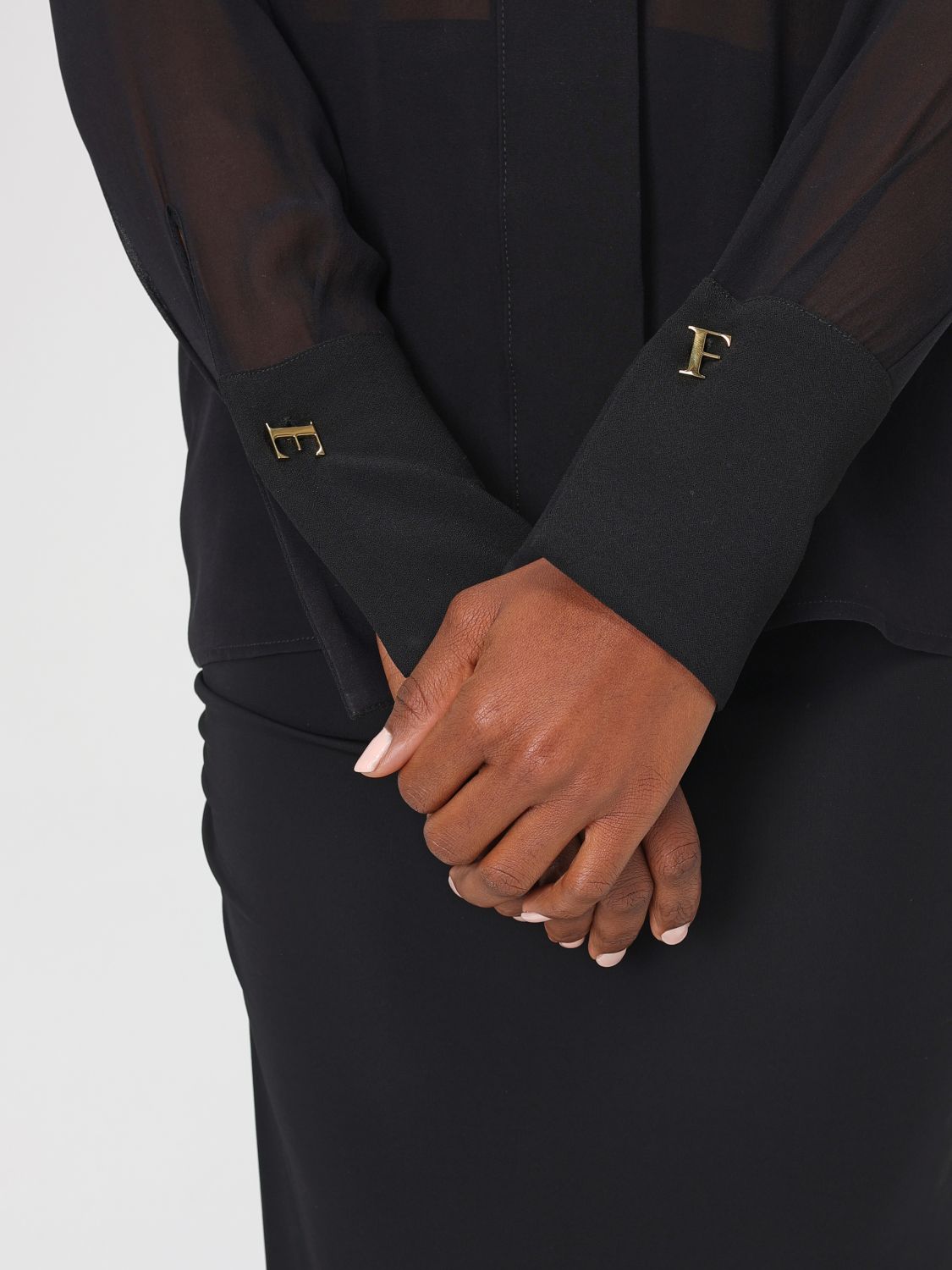 ELISABETTA FRANCHI CAMISA: Camisa mujer Elisabetta Franchi, Negro - Img 3