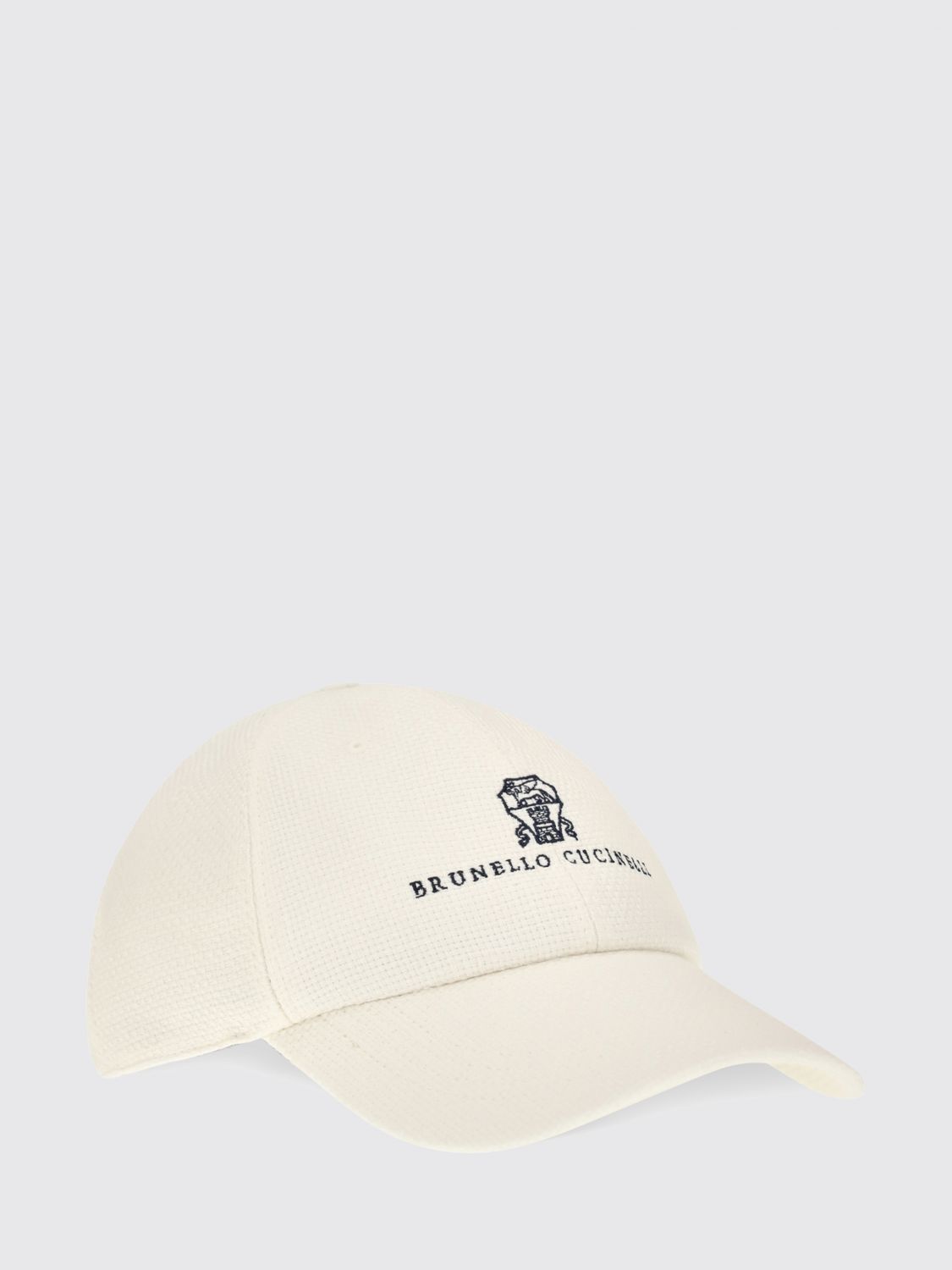BRUNELLO CUCINELLI HAT: Linen Blend Baseball Cap Brunello Cucinelli, White - Img 1