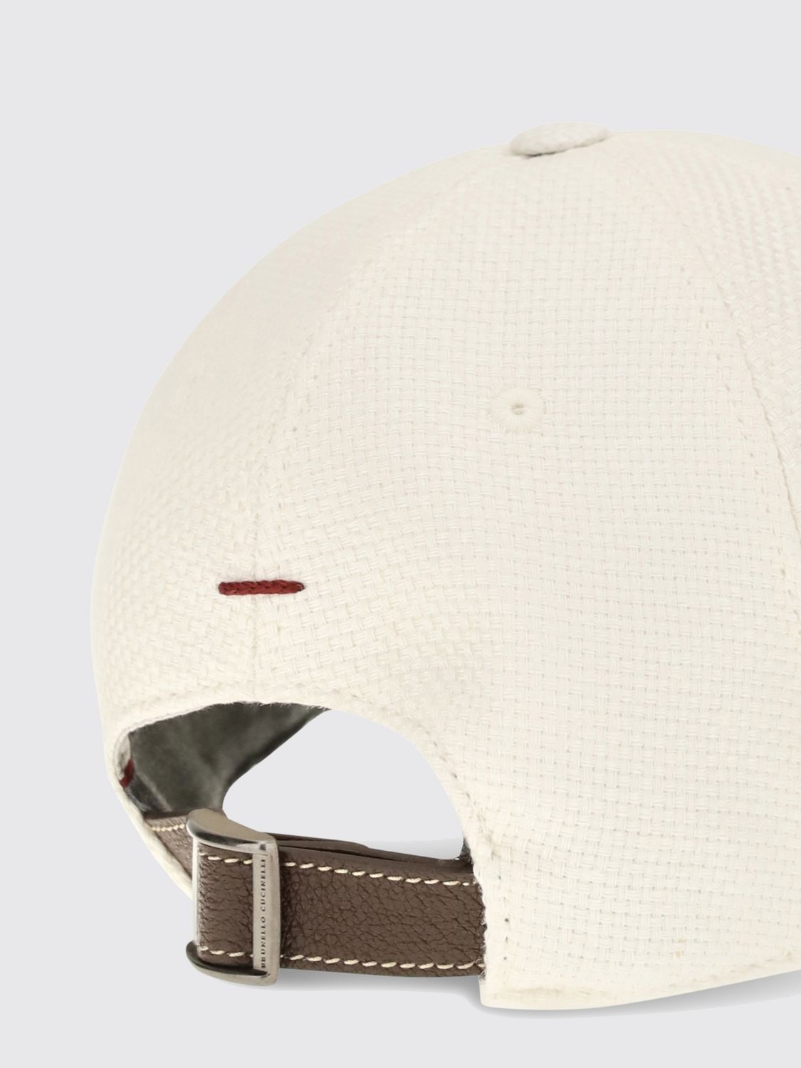 BRUNELLO CUCINELLI HAT: Linen Blend Baseball Cap Brunello Cucinelli, White - Img 3