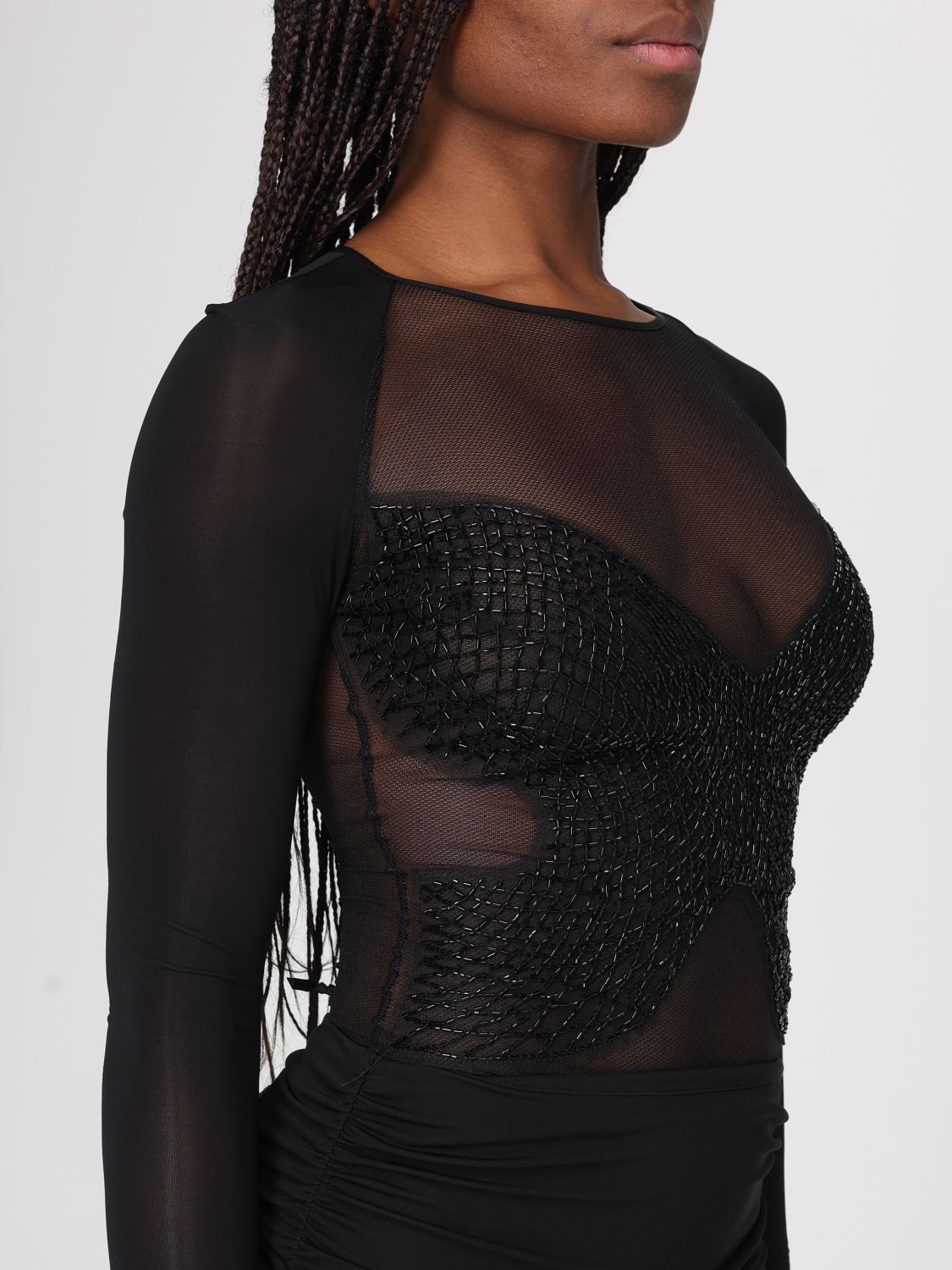 ELISABETTA FRANCHI TOP: Top donna Elisabetta Franchi, Nero - Img 4