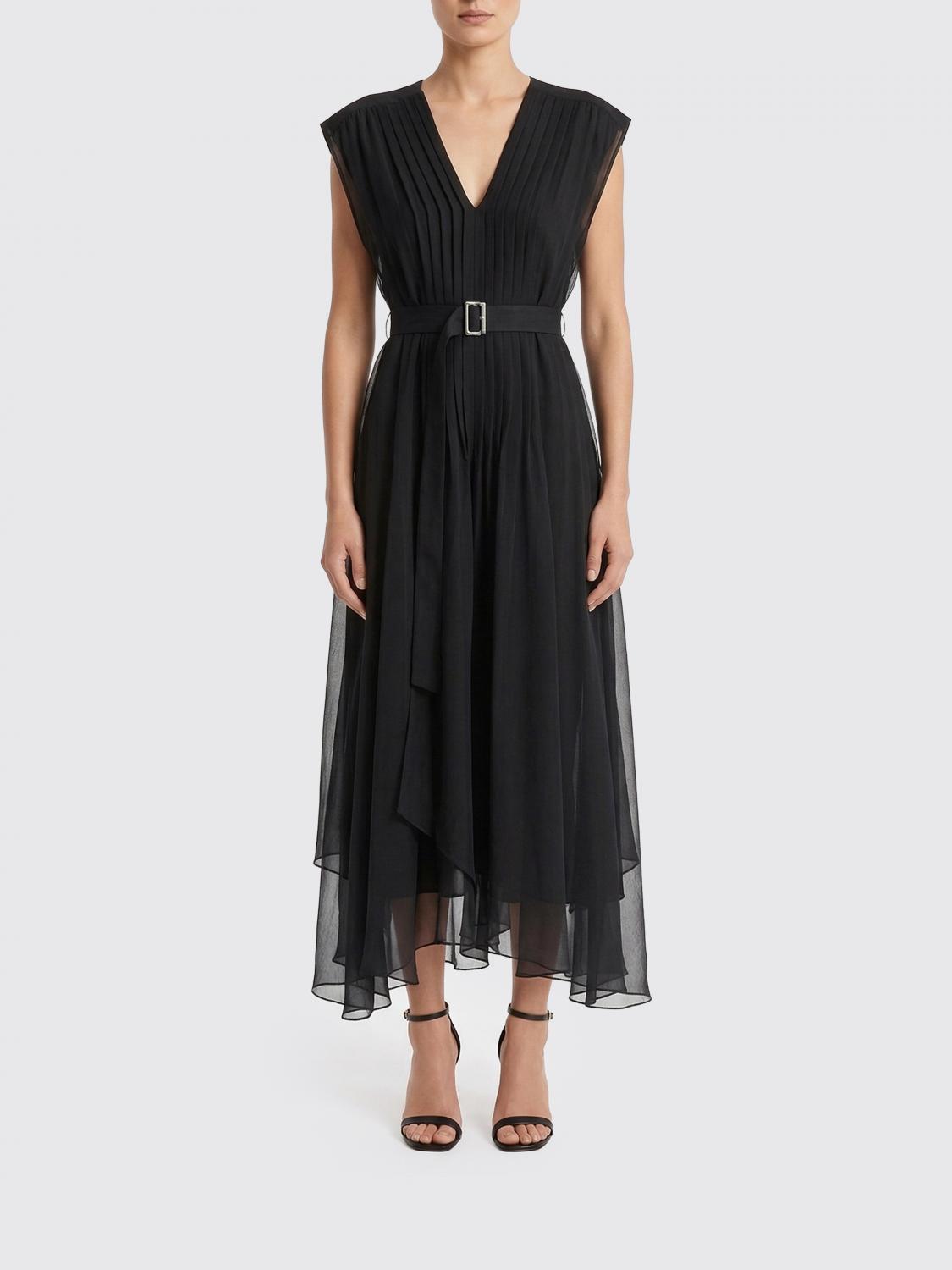 BRUNELLO CUCINELLI KLEID: Seidenkleid Brunello Cucinelli, Schwarz - Img 1