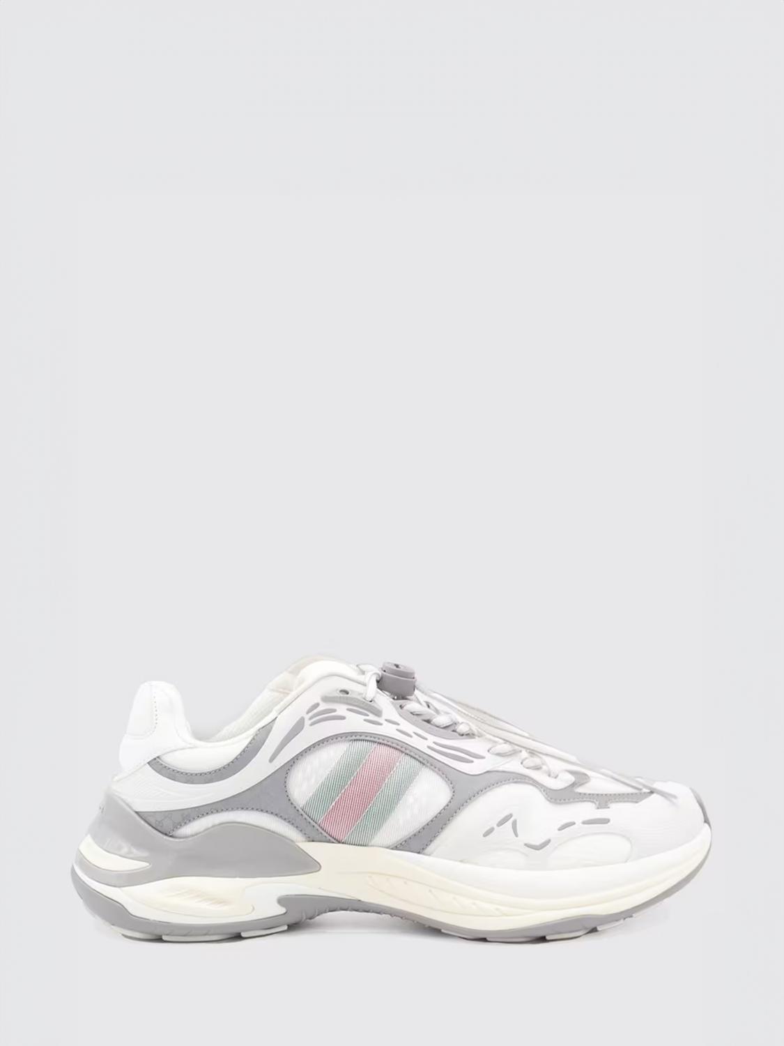 GUCCI SNEAKERS: Sneakers 2.0 Gucci in mesh e gomma , Bianco - Img 1