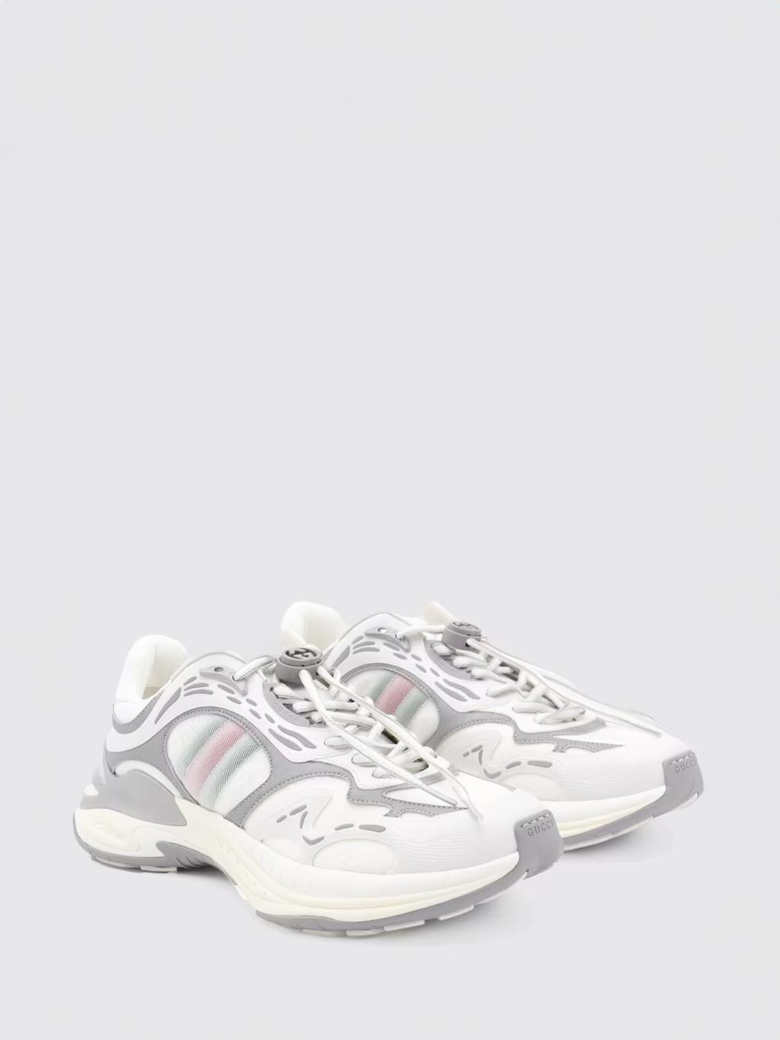 GUCCI SNEAKERS: Sneakers 2.0 Gucci in mesh e gomma , Bianco - Img 2