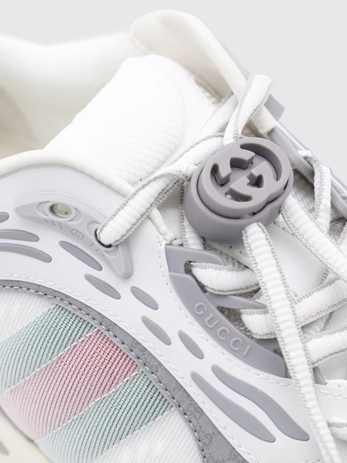 GUCCI SNEAKERS: Sneakers 2.0 Gucci in mesh e gomma , Bianco - Img 4