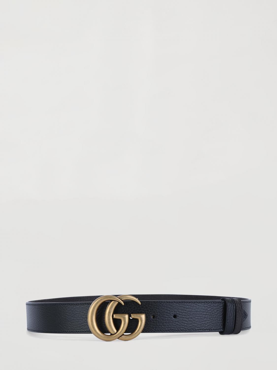 GUCCI GÜRTEL: GG Marmont Ledergürtel Gucci, Schwarz - Img 1
