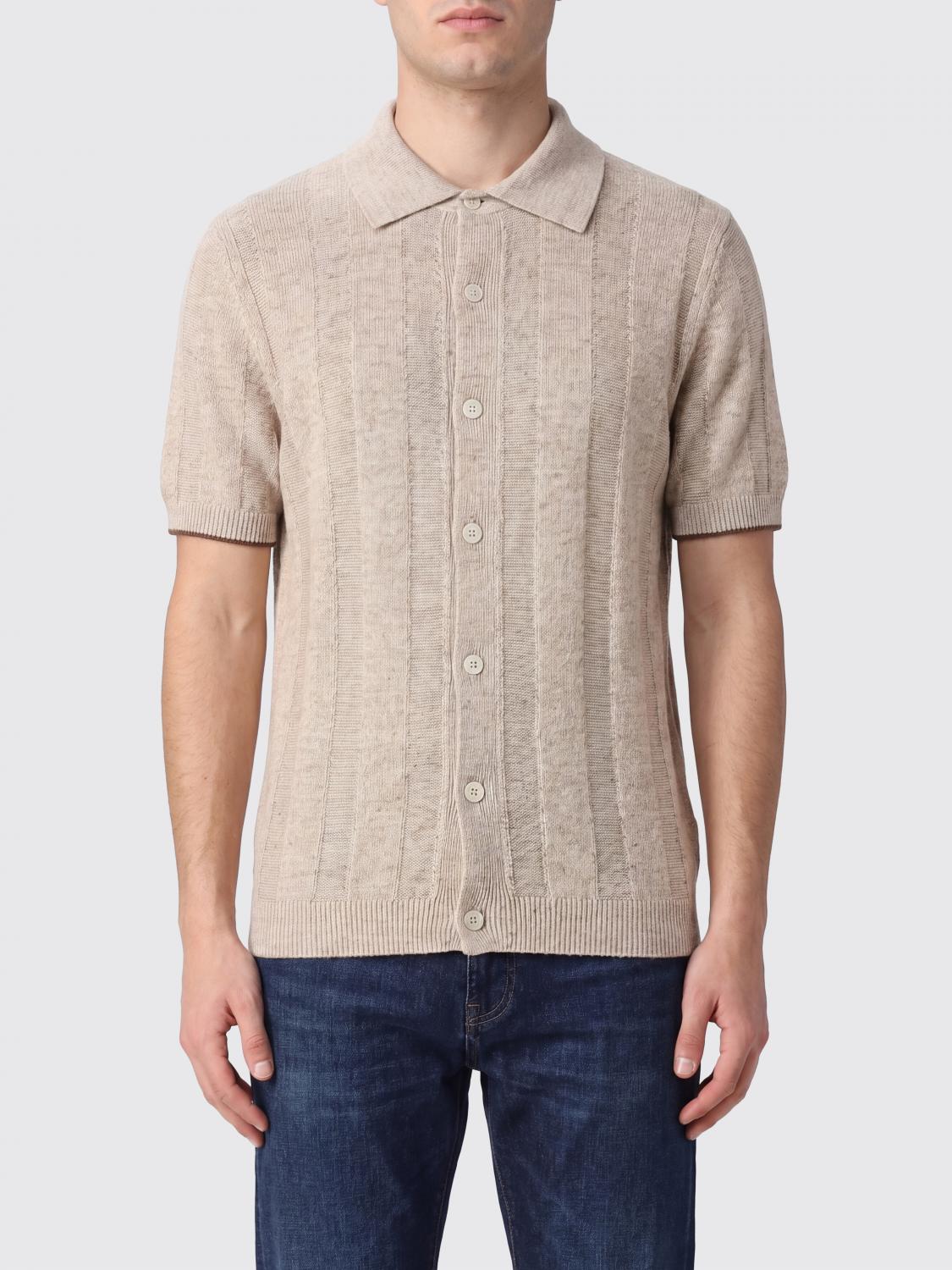 BRUNELLO CUCINELLI CAMICIA: Camicia Brunello Cucinelli in maglia , Sabbia - Img 1