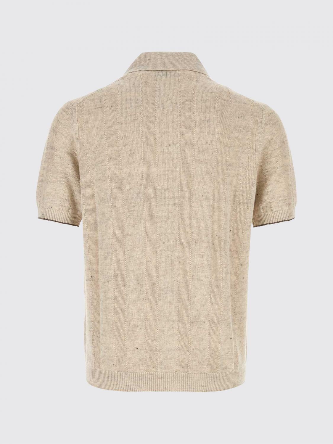 BRUNELLO CUCINELLI CAMICIA: Camicia Brunello Cucinelli in maglia , Sabbia - Img 3