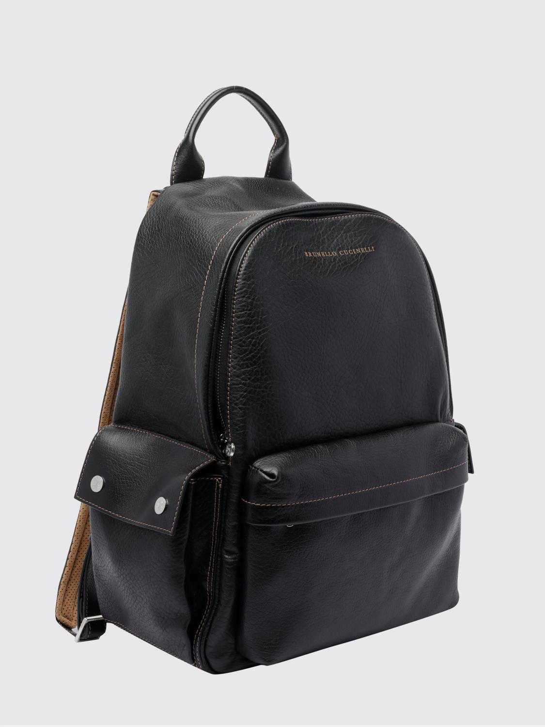 BRUNELLO CUCINELLI バックパック: Brunello Cucinelli ハンマードレザーバックパック, ブラック - Img 3
