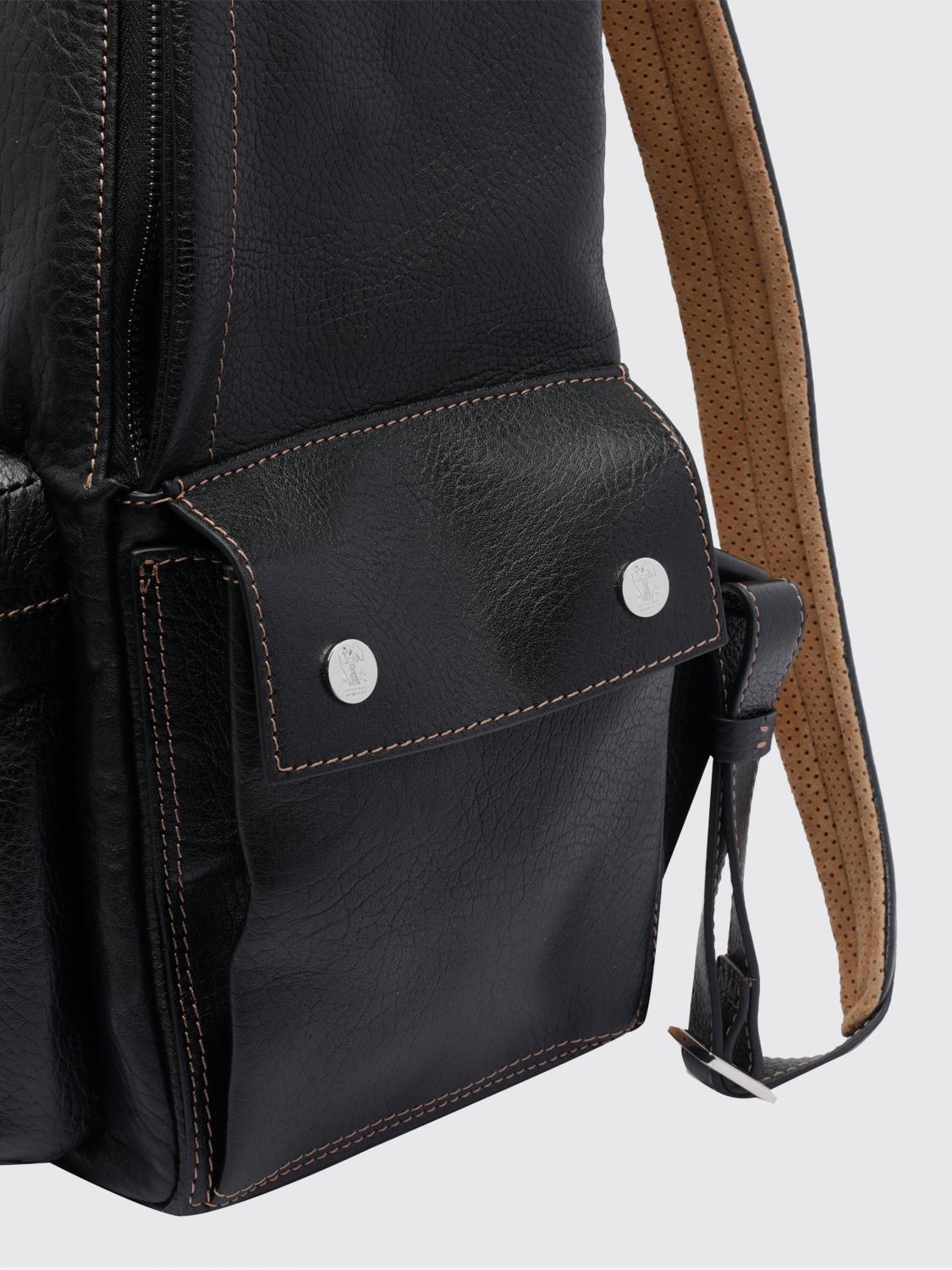 BRUNELLO CUCINELLI バックパック: Brunello Cucinelli ハンマードレザーバックパック, ブラック - Img 4