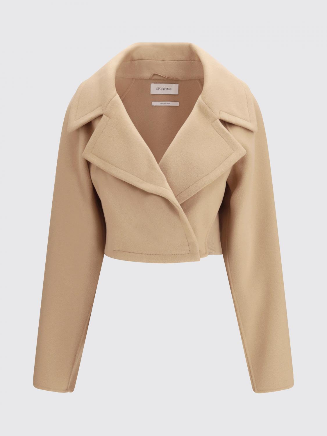 SPORTMAX CAPPOTTO: Cappotto corto Sportmax di lana, Rosso - Img 2