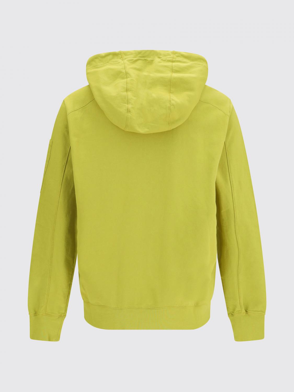 C.P. COMPANY SWEATSHIRT: Leichter Baumwollfleece-Kapuzenpullover C.P. Company, Moosgrün - Img 3