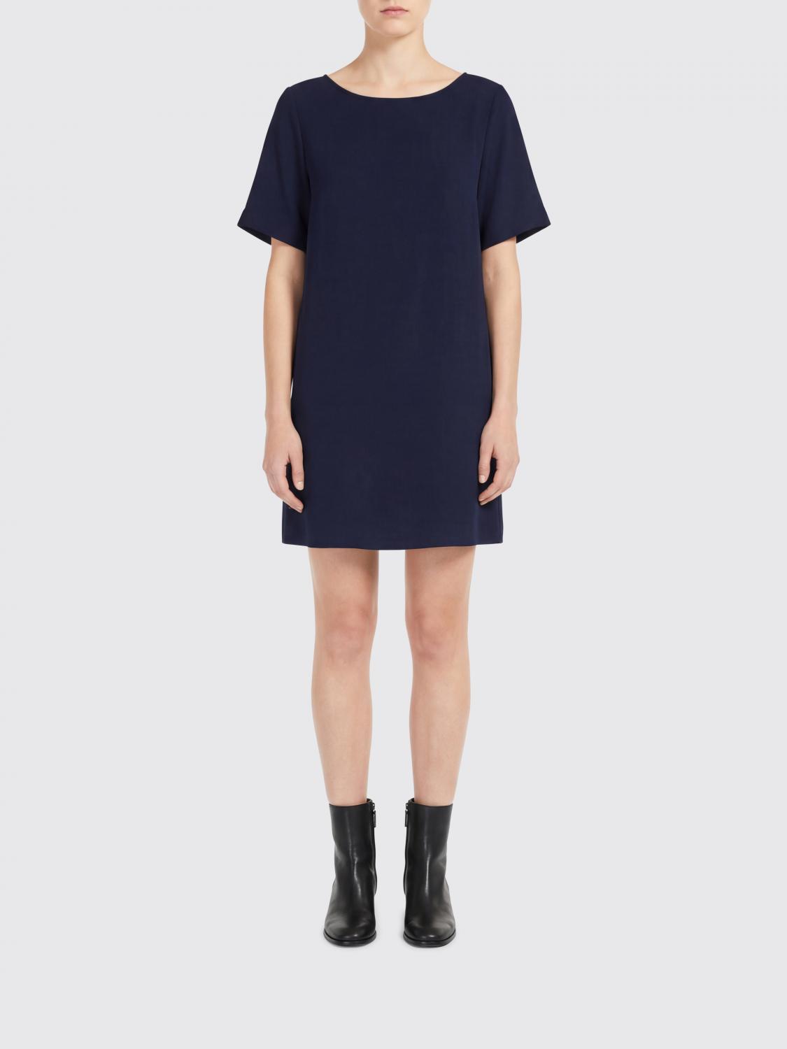 ALLUDE ABITO: Abito in seta Allude, Blue Navy - Img 1