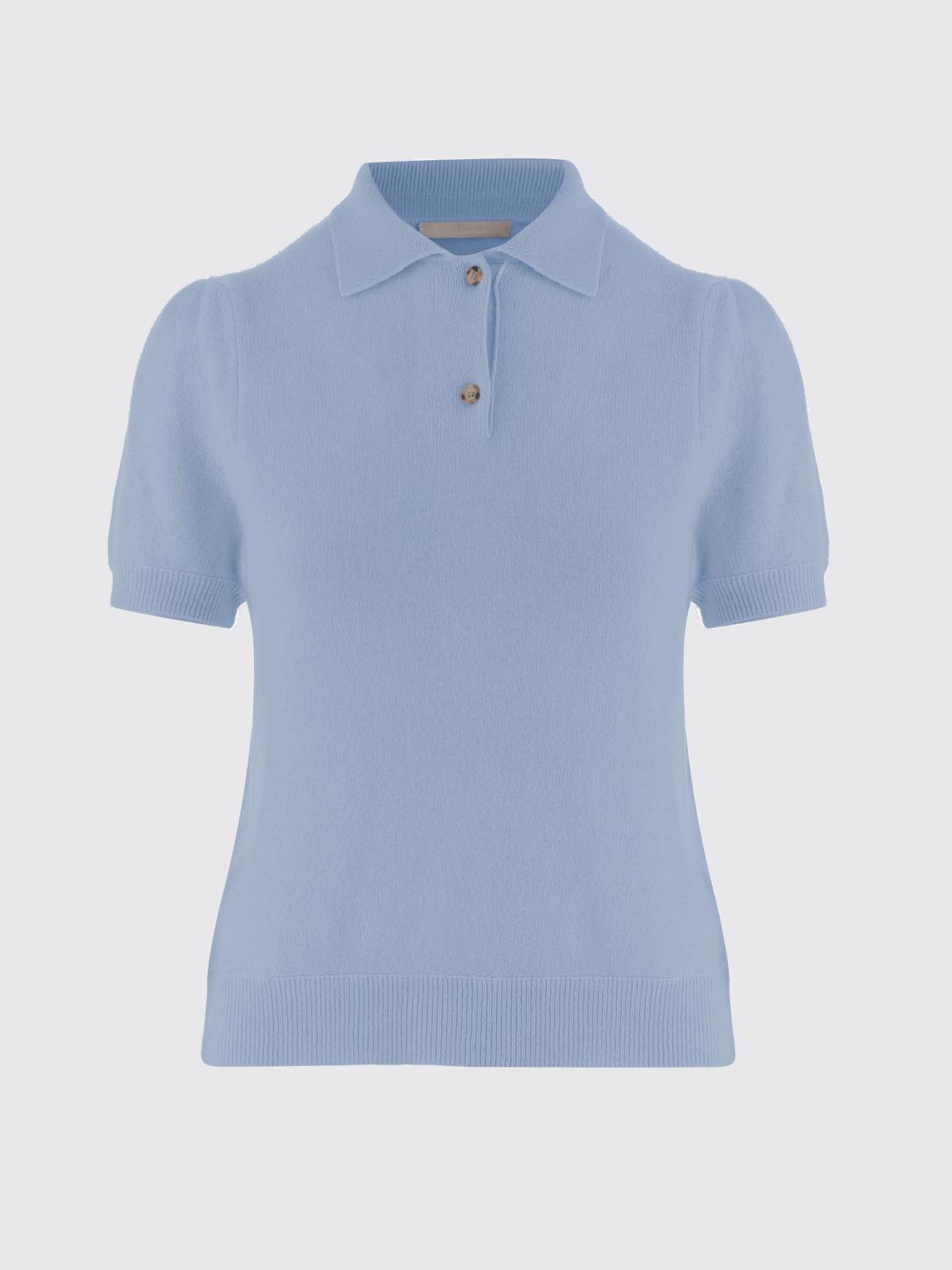 ALLUDE POLO: Polo in maglia di cashmere Allude, Blue - Img 2