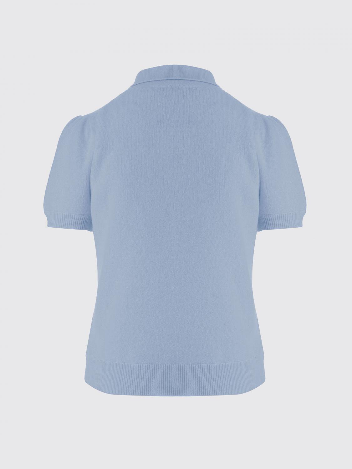 ALLUDE POLO: Polo in maglia di cashmere Allude, Blue - Img 3