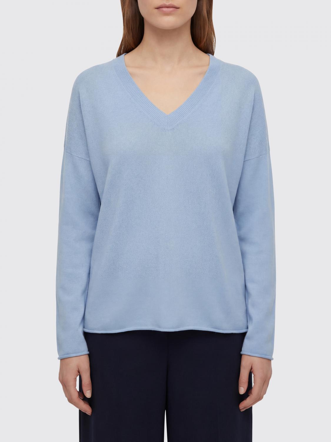 ALLUDE JERSEY: Jersey básico Allude de cachemir, Azul Oscuro - Img 1