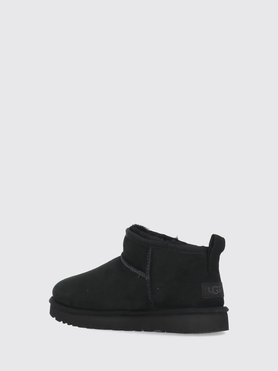 UGG BOOTS: UGG Classic Ultra Mini Suede Ankle Boots, Black - Img 3