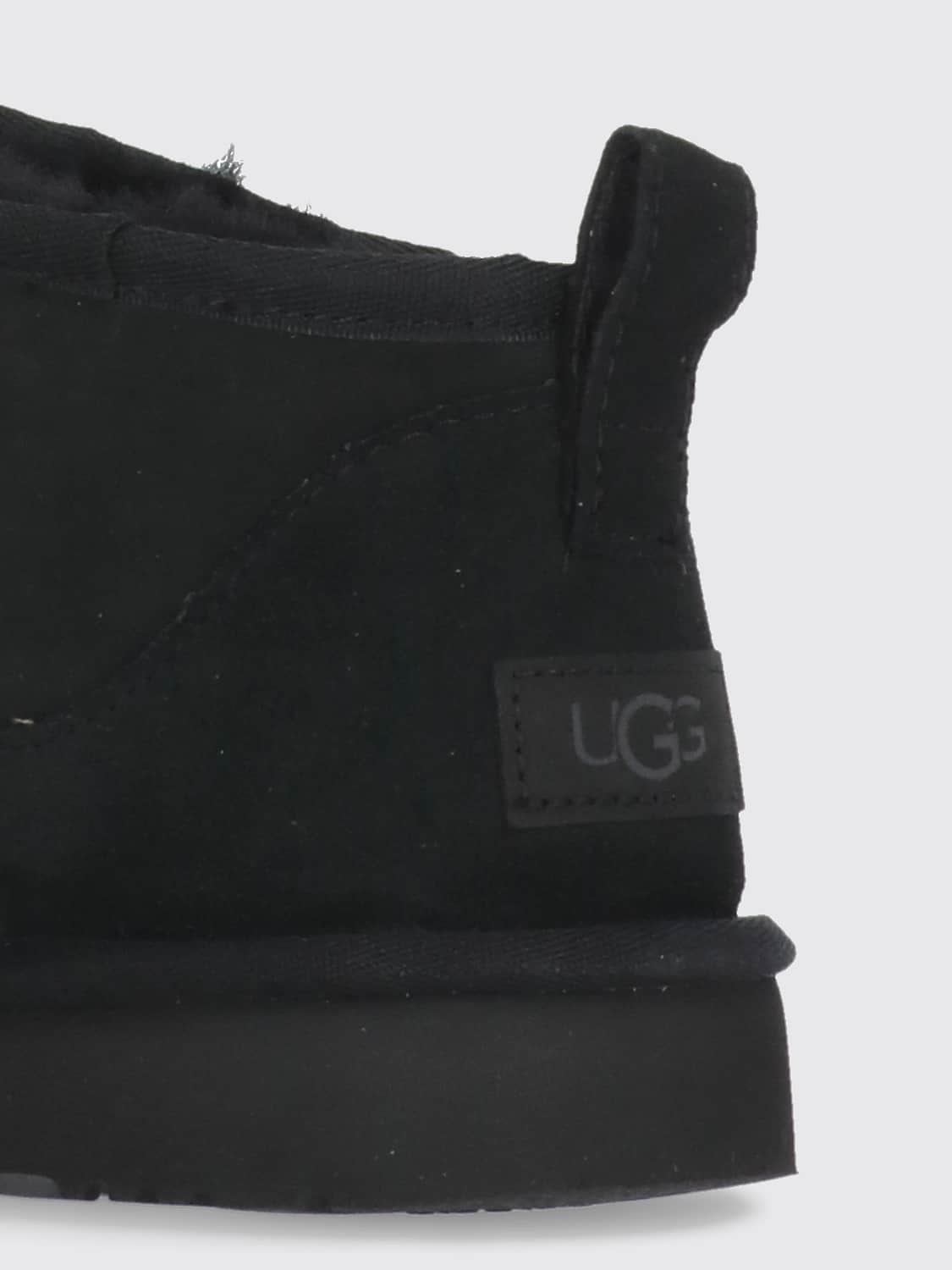UGG BOOTS: UGG Classic Ultra Mini Suede Ankle Boots, Black - Img 4