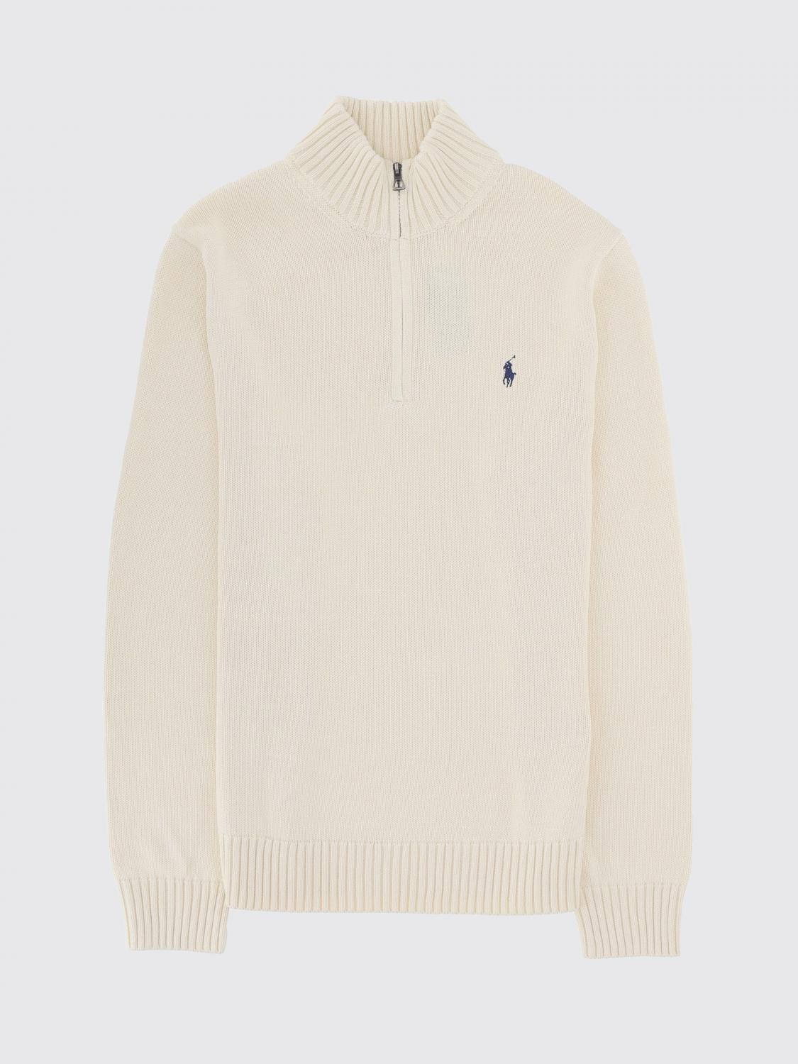 POLO RALPH LAUREN PULLOVER: Baumwollpullover mit gesticktem Logo Polo Ralph Lauren, Ivory - Img 2
