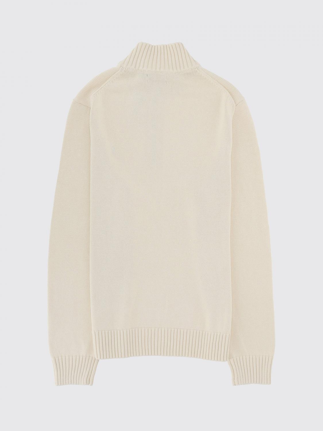 POLO RALPH LAUREN PULLOVER: Baumwollpullover mit gesticktem Logo Polo Ralph Lauren, Ivory - Img 3