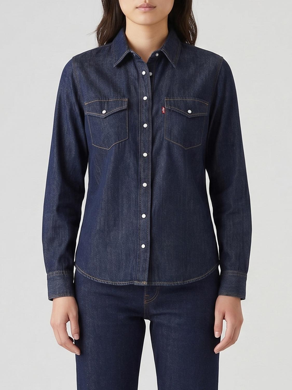 LEVI'S CAMISA: Camisa de algodón Levi's, Azul Marino - Img 1