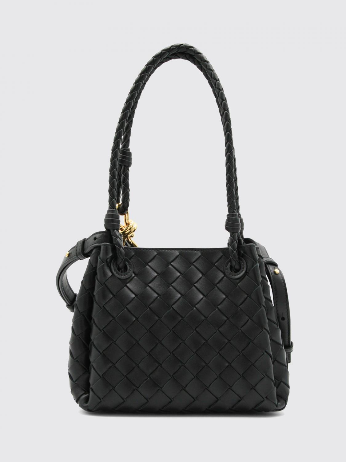 BOTTEGA VENETA BORSA MINI: Borsa Parachute Bottega Veneta in pelle intrecciata, Nero - Img 2