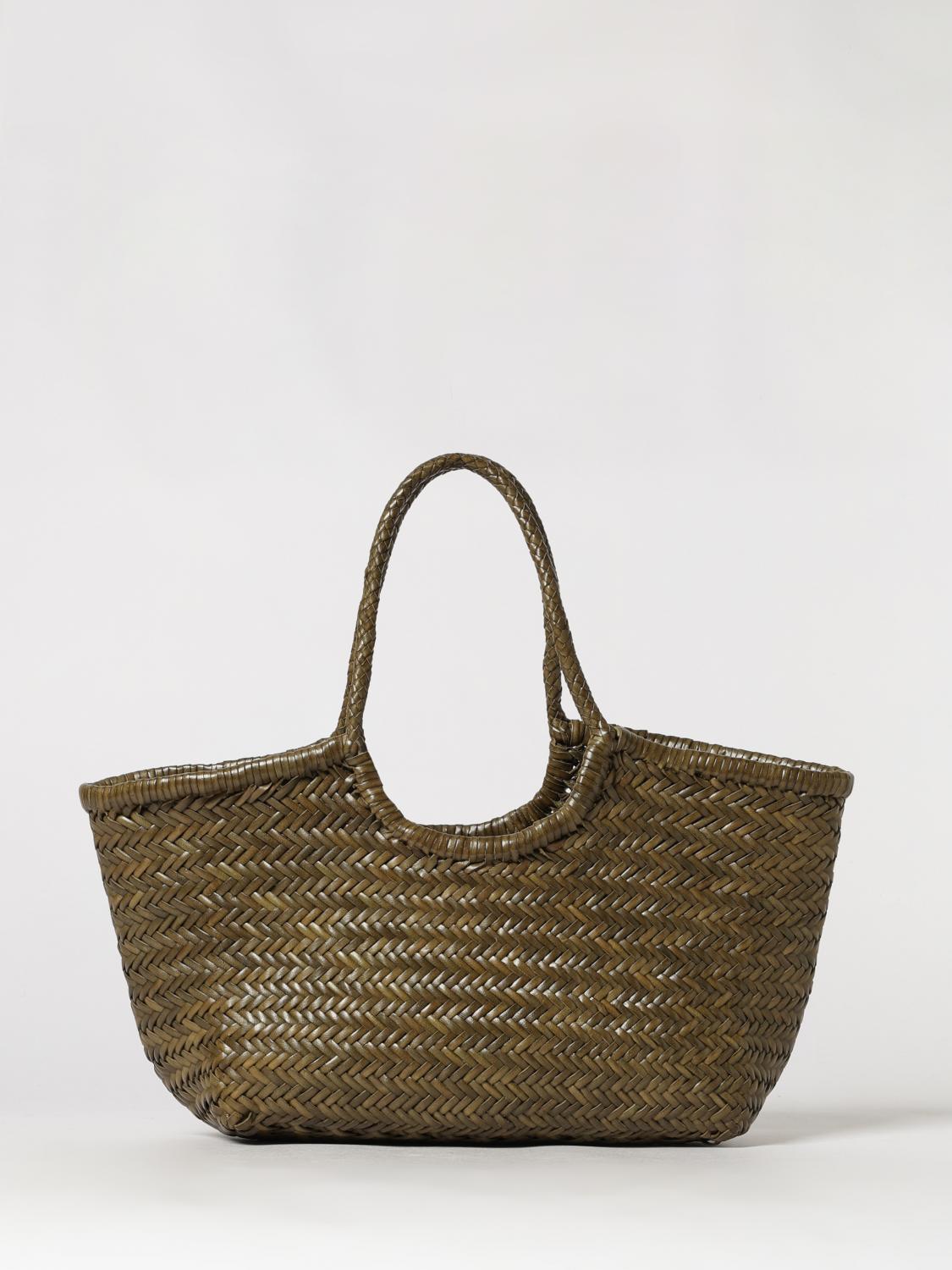 DRAGON DIFFUSION SCHULTERTASCHE: Geflochtene Ledertasche von Dragon Diffusion, Kaki - Img 1