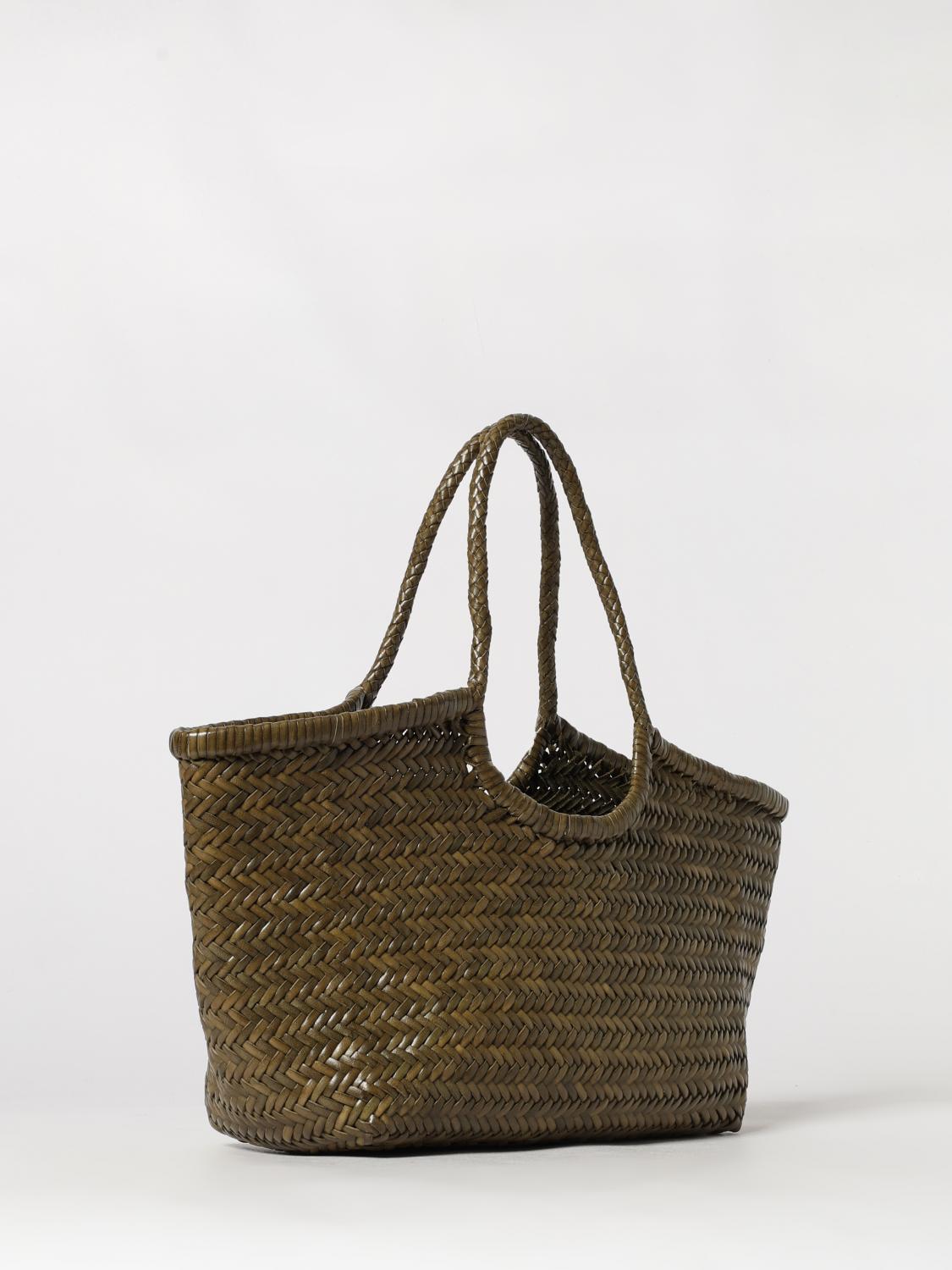 DRAGON DIFFUSION SCHULTERTASCHE: Geflochtene Ledertasche von Dragon Diffusion, Kaki - Img 2