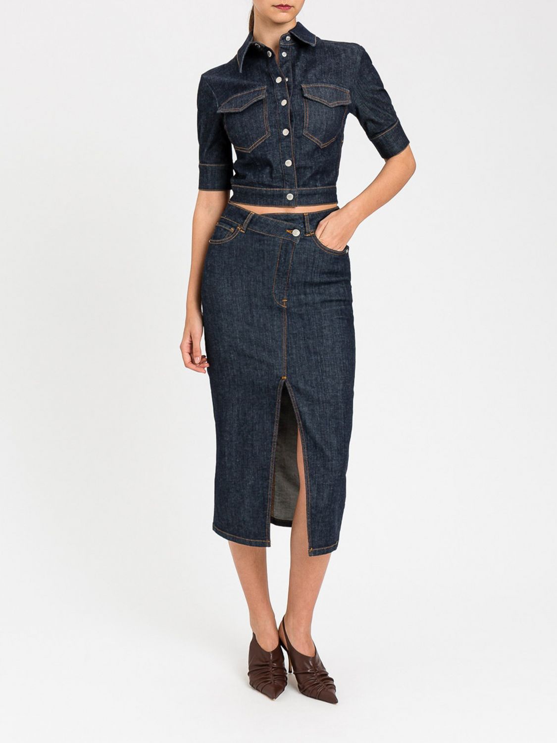 TWINSET ACTITUDE CAMISA: Camisa mujer Twinset Actitude, Denim - Img 2