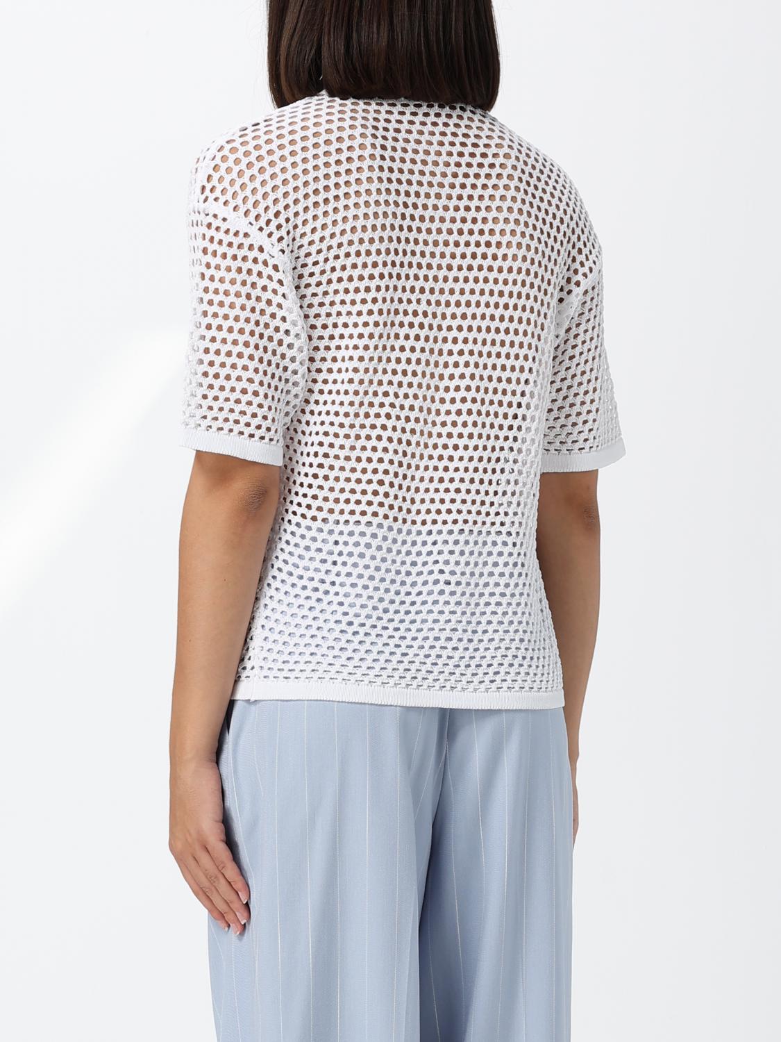ACTITUDE TWINSET POLO: Polo in viscosa a rete Actitude Twinset, Bianco - Img 2