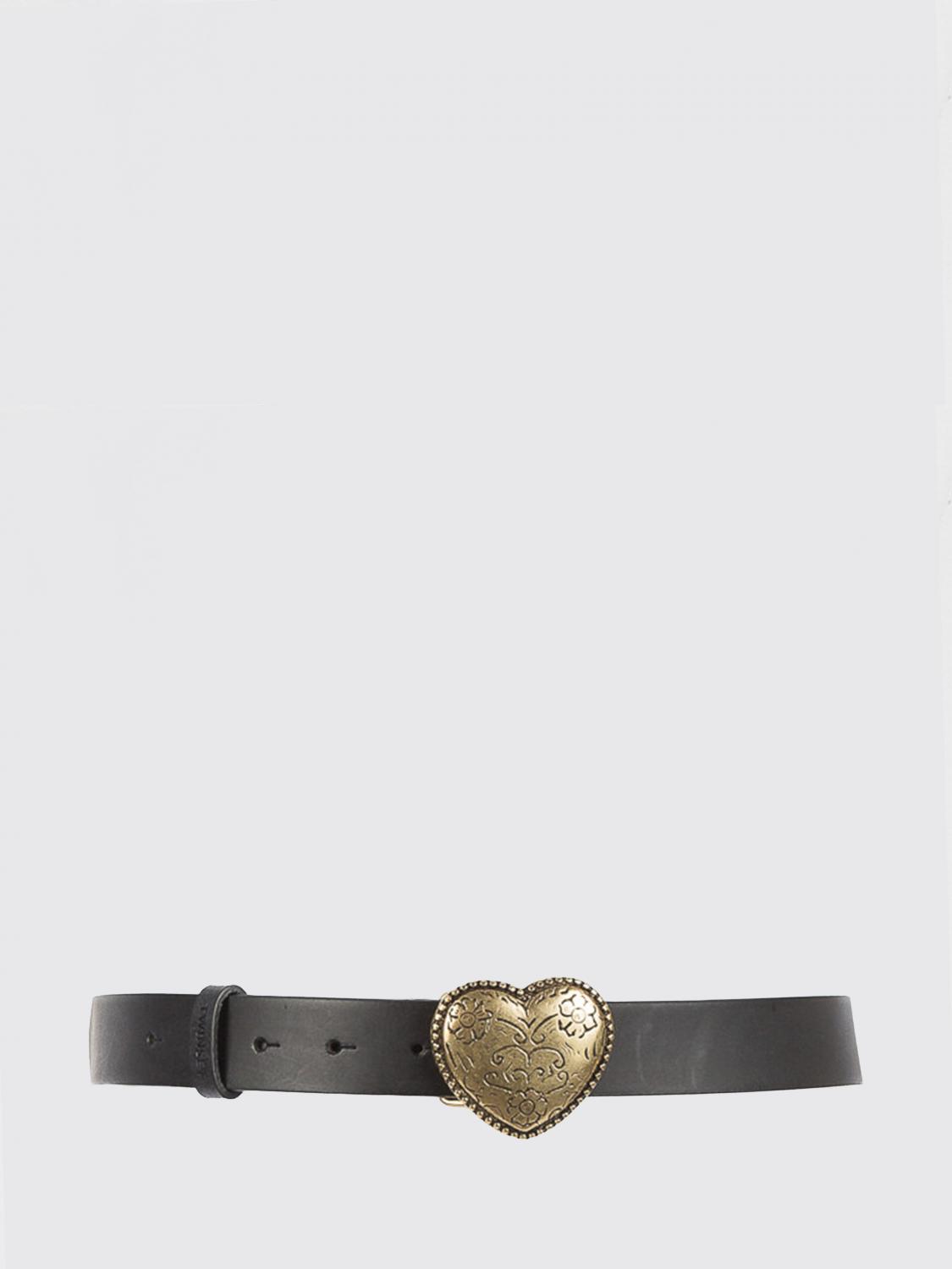 TWINSET CINTURA: Cintura Heart Buckle Twinset in pelle , Nero - Img 1