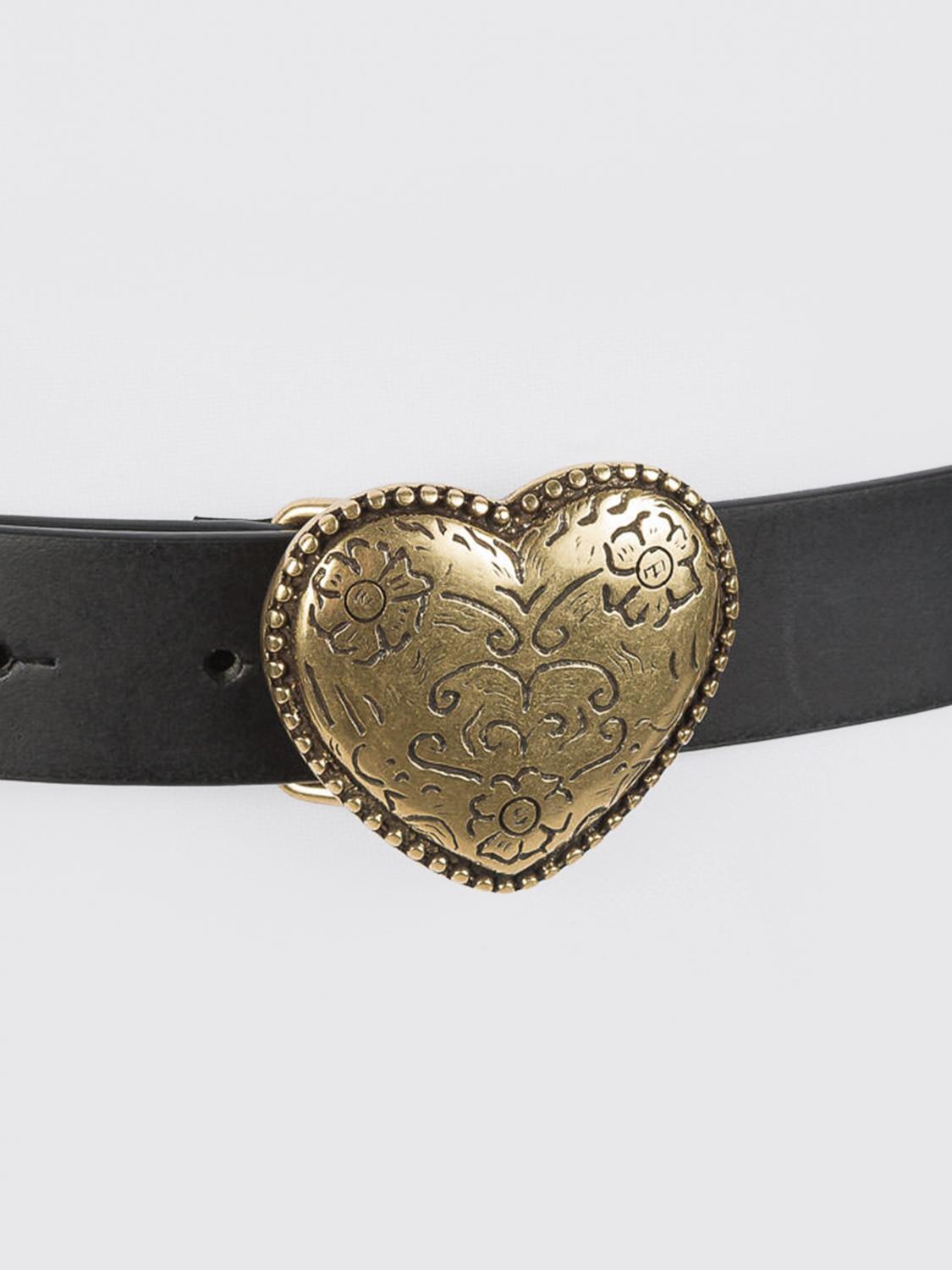 TWINSET CINTURA: Cintura Heart Buckle Twinset in pelle , Nero - Img 2
