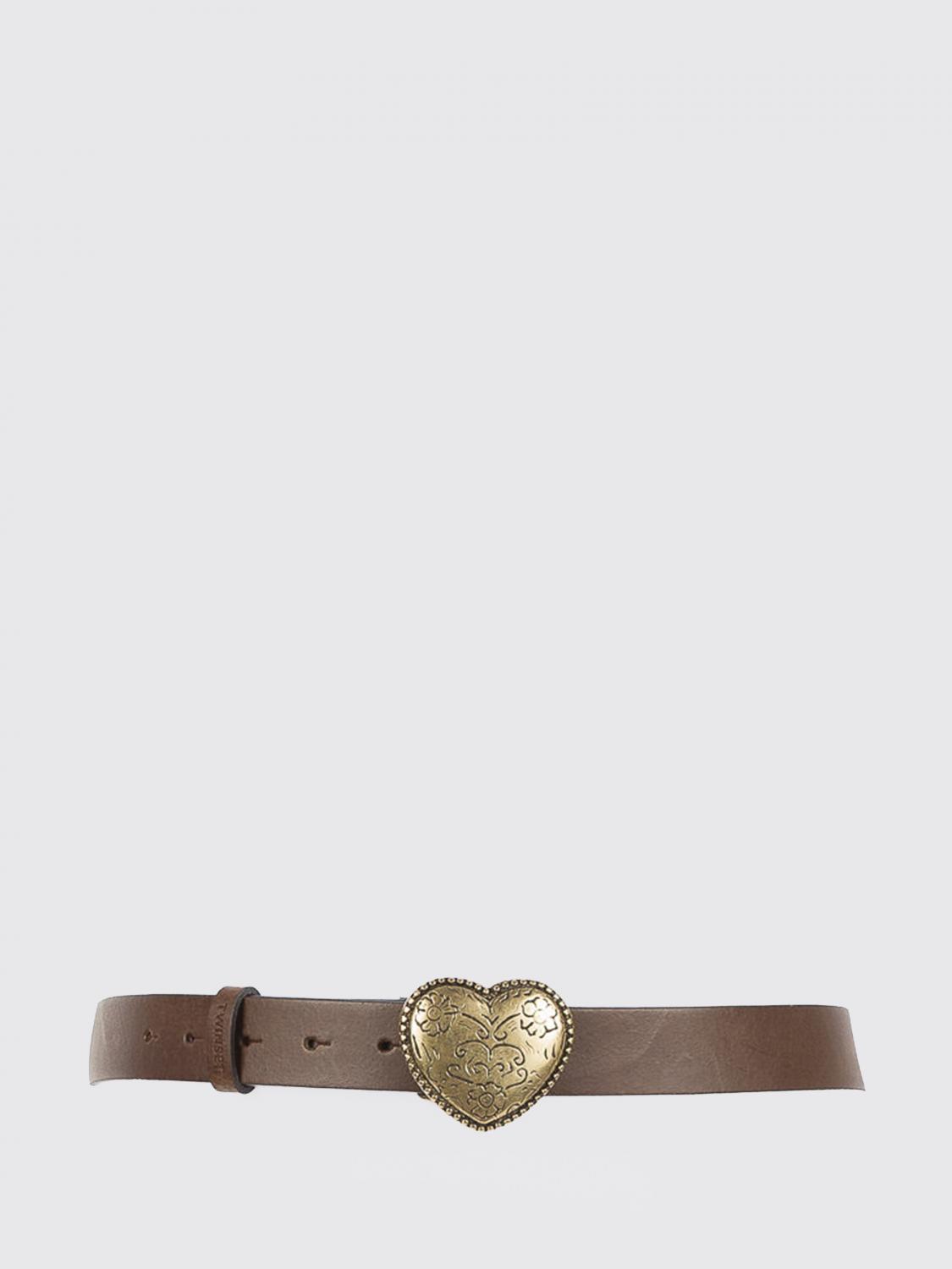 TWINSET CINTURÓN: Cinturón Heart Buckle Twinset de piel, Cuero - Img 1