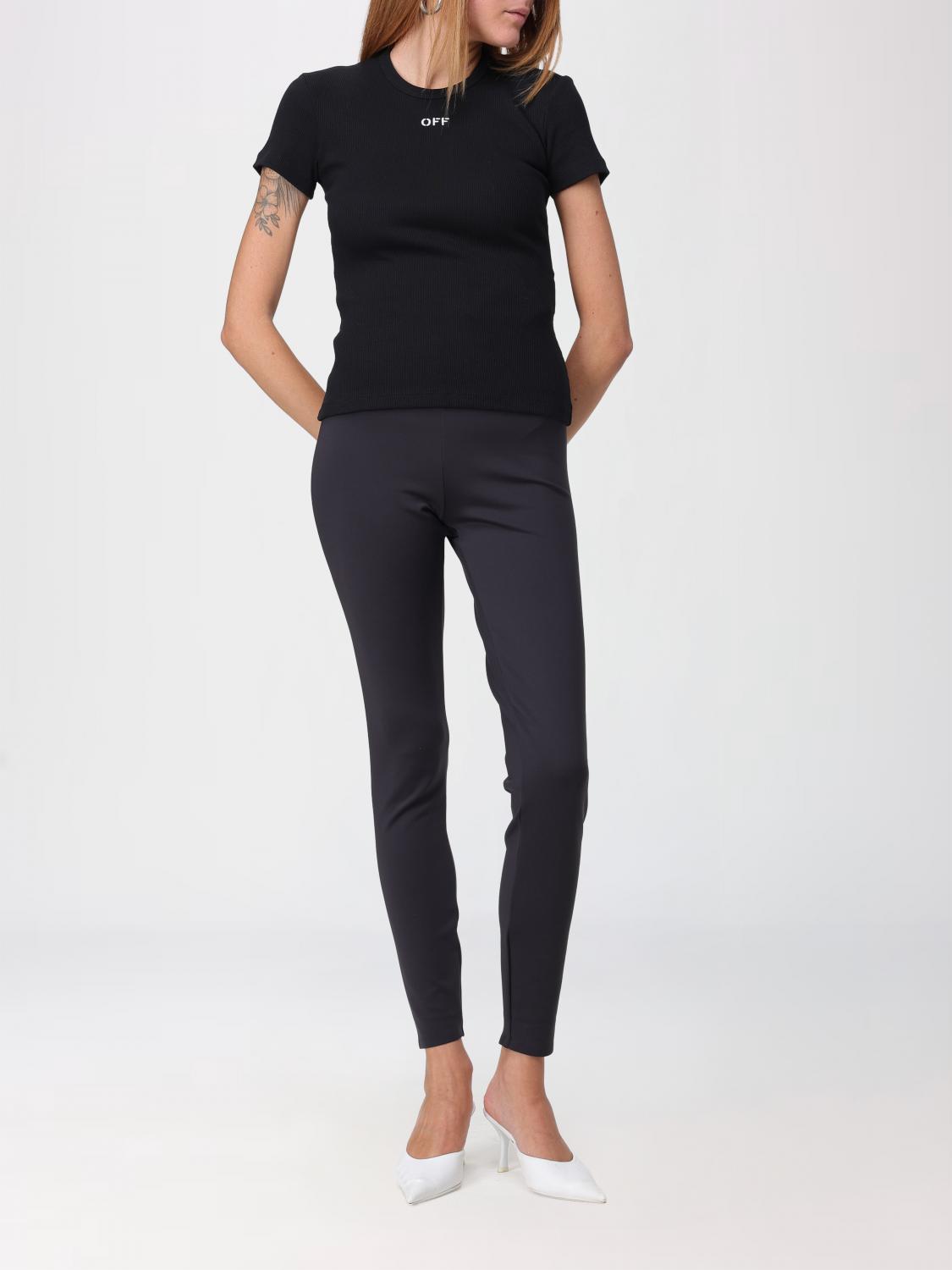 OFF-WHITE T-SHIRTS: T-shirt girocollo Off-White in jersey con logo , Nero - Img 2