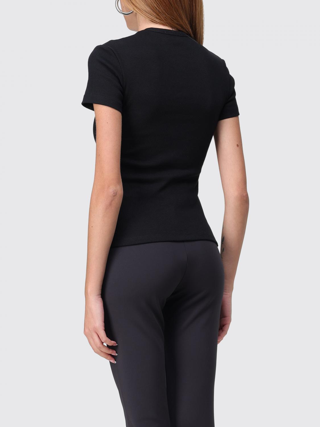 OFF-WHITE T-SHIRTS: T-shirt girocollo Off-White in jersey con logo , Nero - Img 3