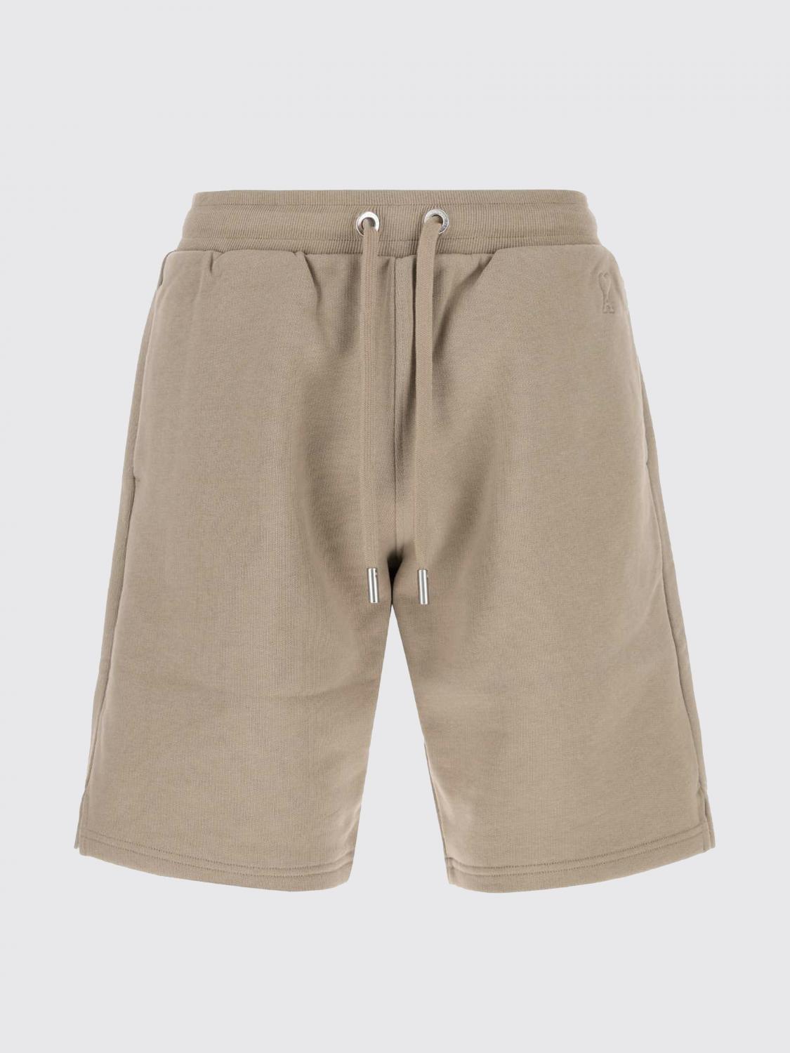 AMI PARIS SHORTS: Organic Cotton Shorts Ami Paris, Beige - Img 2