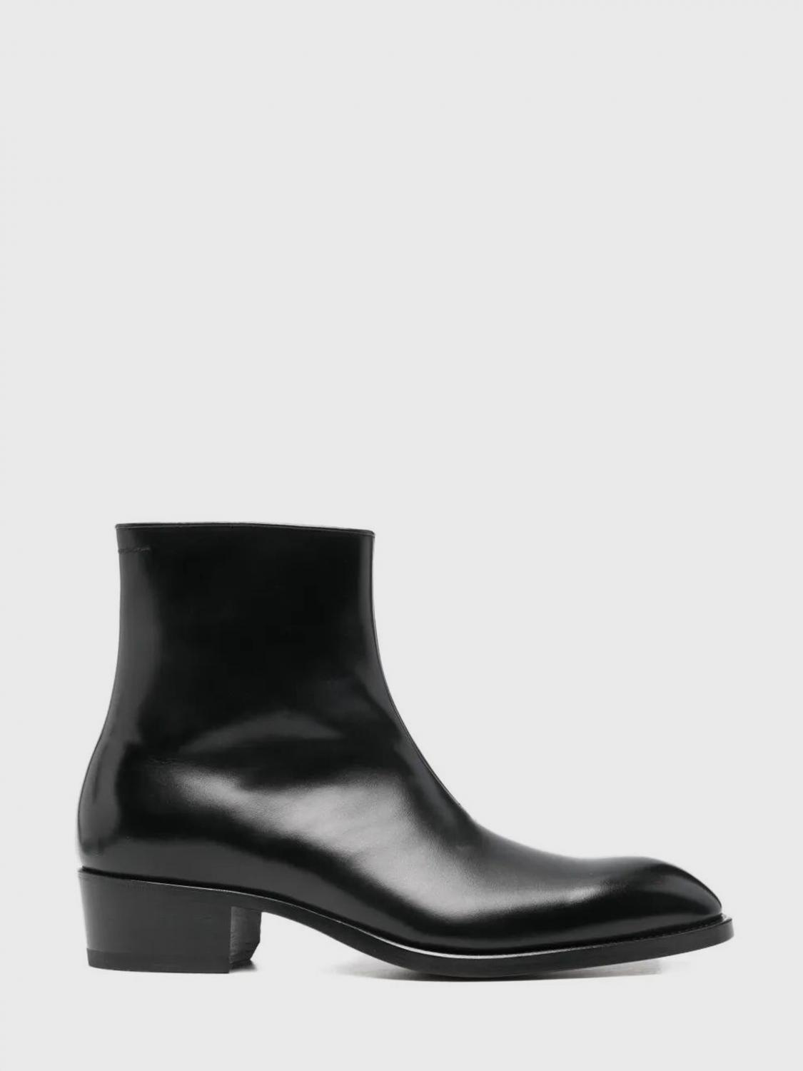 TOM FORD STIEFELETTEN: Leder-Stiefeletten Tom Ford, Schwarz - Img 1