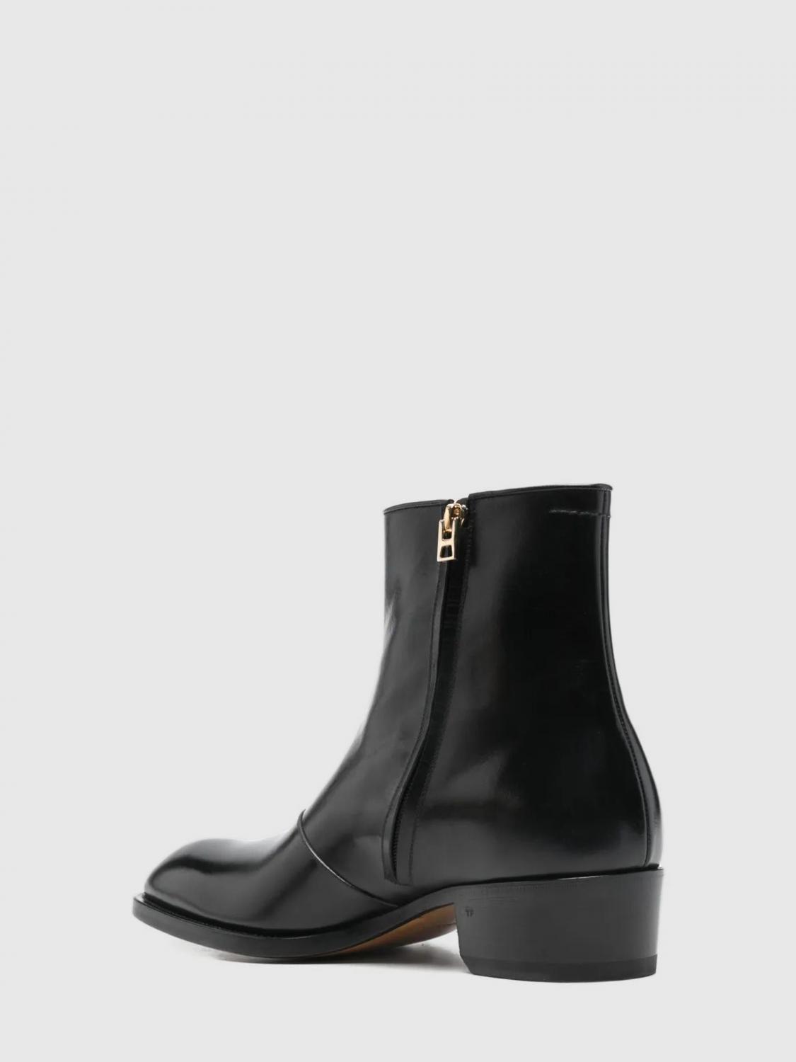 TOM FORD STIEFELETTEN: Leder-Stiefeletten Tom Ford, Schwarz - Img 3