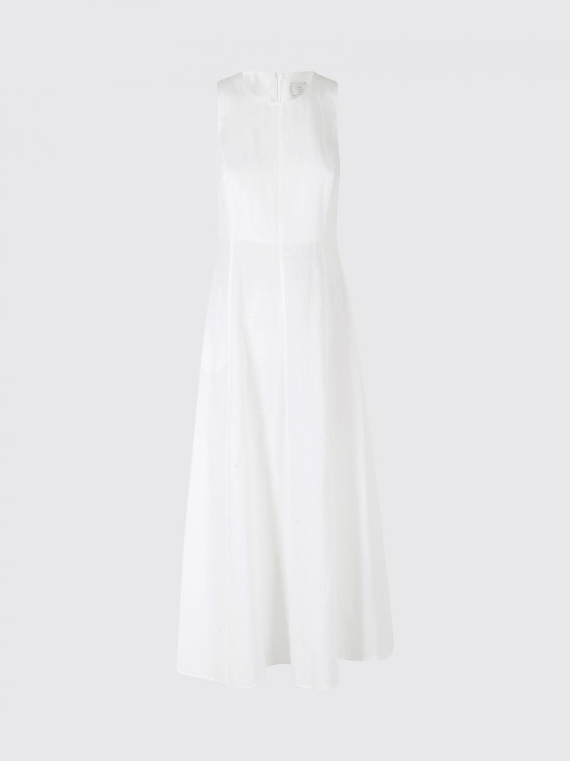 ELEVENTY VESTIDO: Vestido midi Eleventy de mezcla de lino, Blanco - Img 2