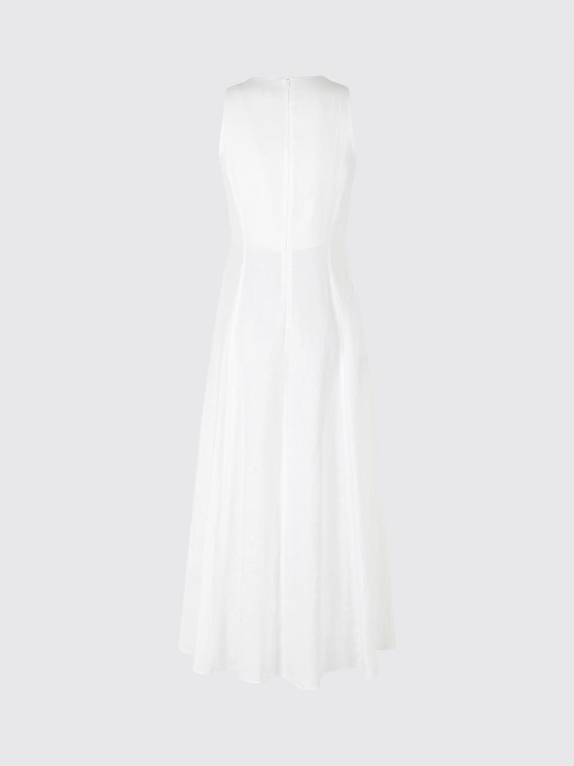 ELEVENTY VESTIDO: Vestido midi Eleventy de mezcla de lino, Blanco - Img 3
