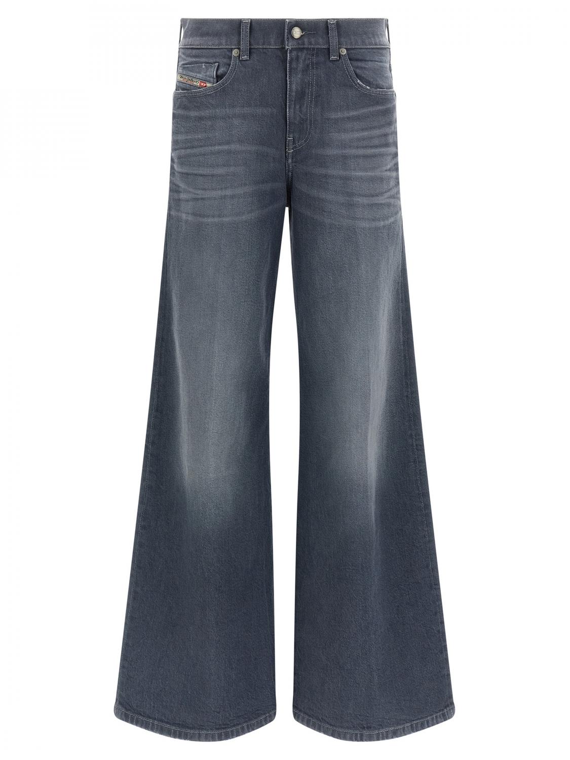 DIESEL JEANS: Jeans a zampa Diesel in denim stretch , Grigio - Img 1