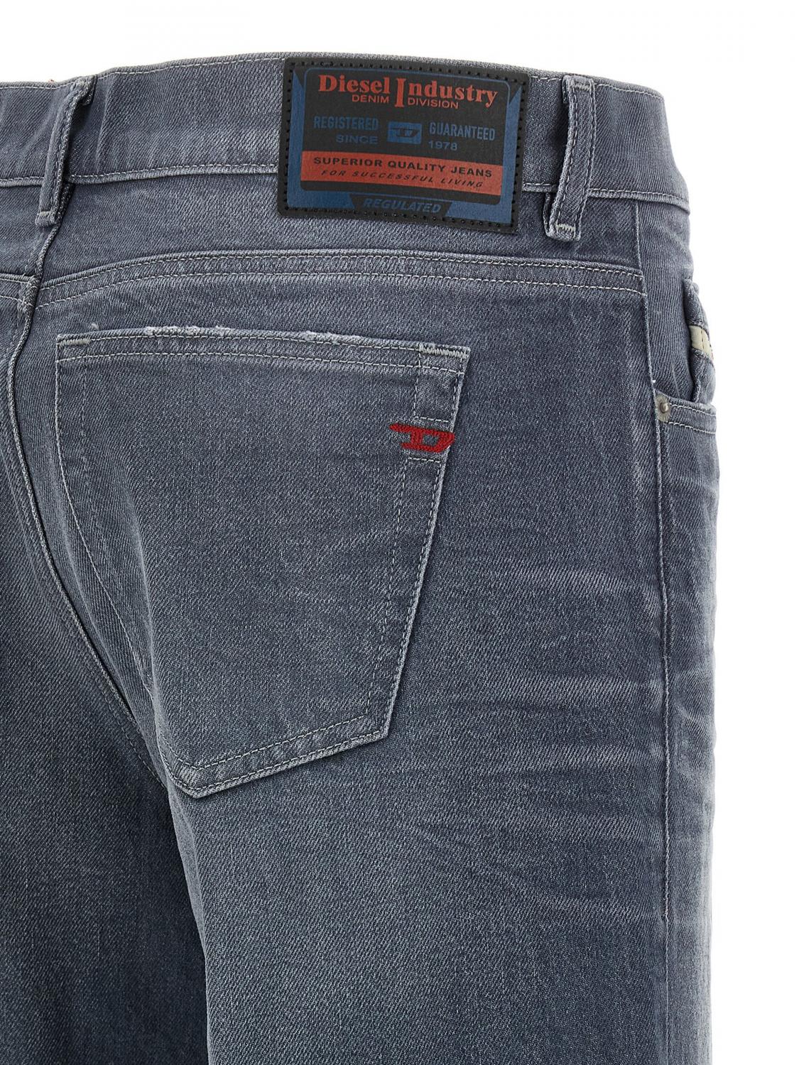 DIESEL JEANS: Jeans a zampa Diesel in denim stretch , Grigio - Img 4