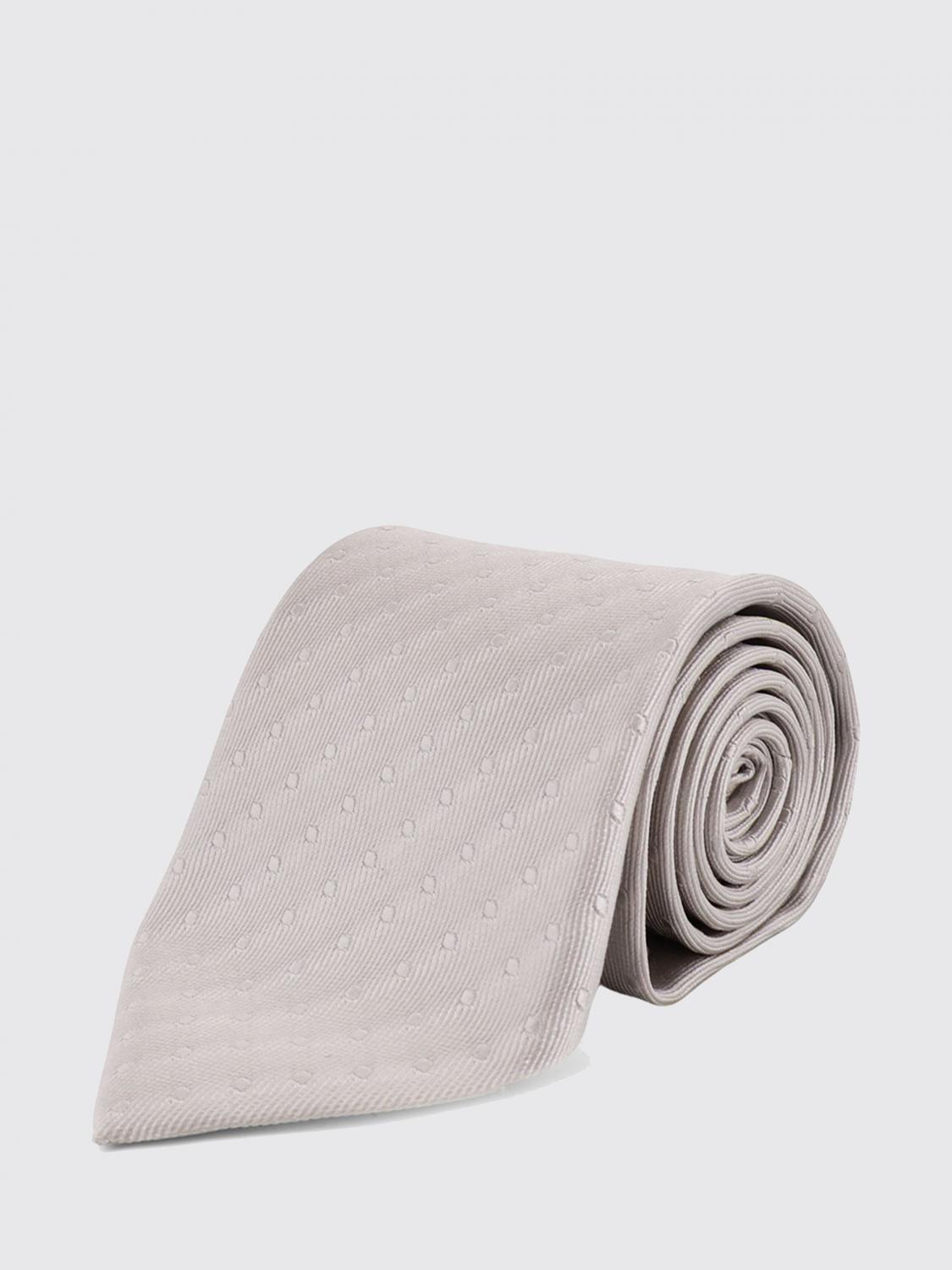 TOM FORD KRAWATTE: Tom Ford Jacquardseidenkrawatte, Platinum - Img 1