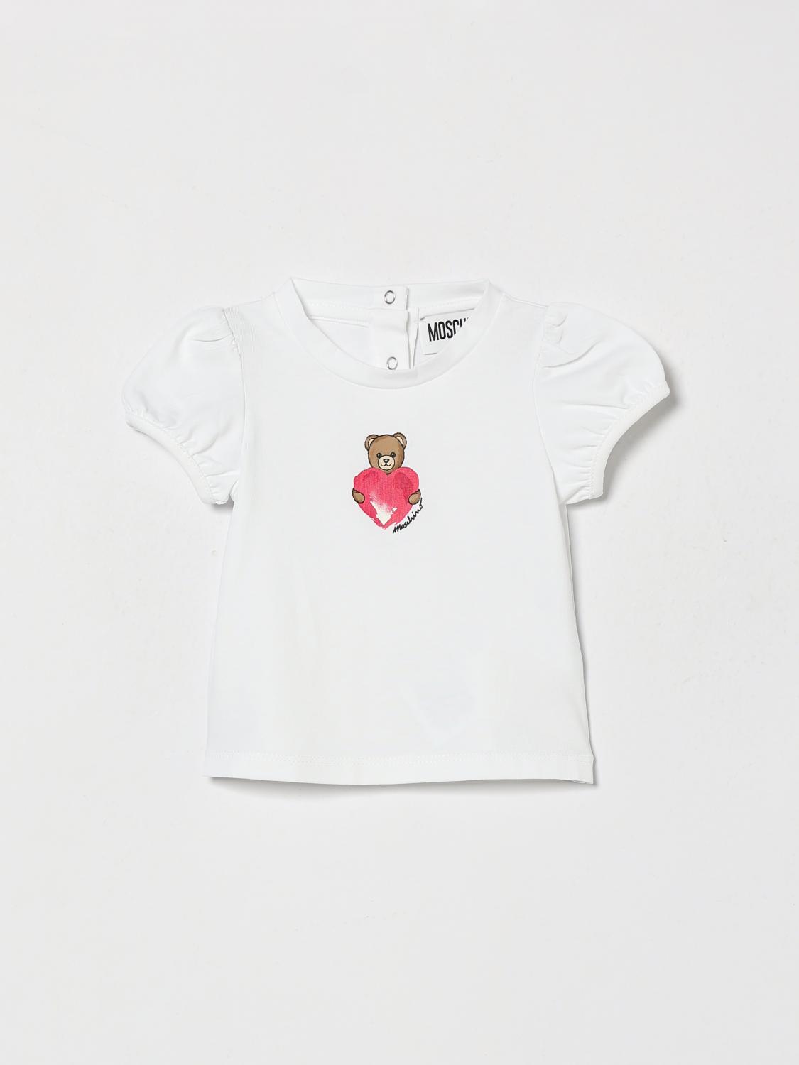 MOSCHINO T-SHIRT: Teddy-T-Shirt aus Baumwolle Moschino, Weiß - Img 1