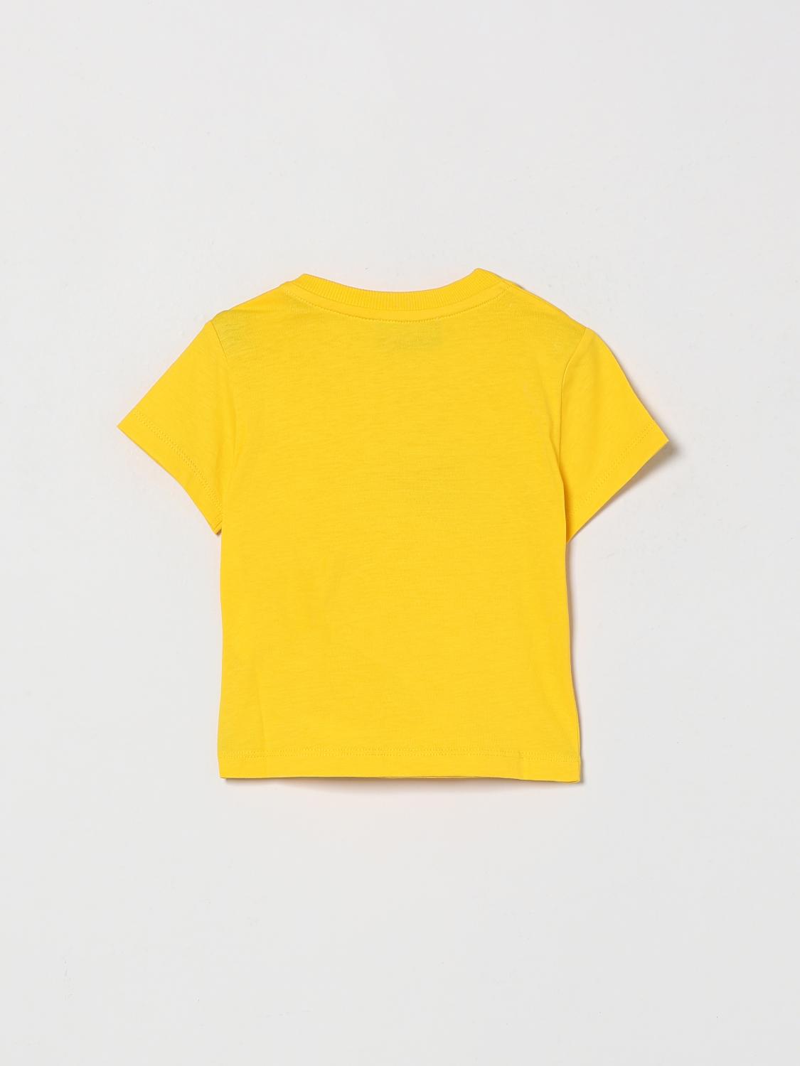 MOSCHINO T-SHIRT: T-shirt en coton avec logo Teddy Moschino, Jaune - Img 2