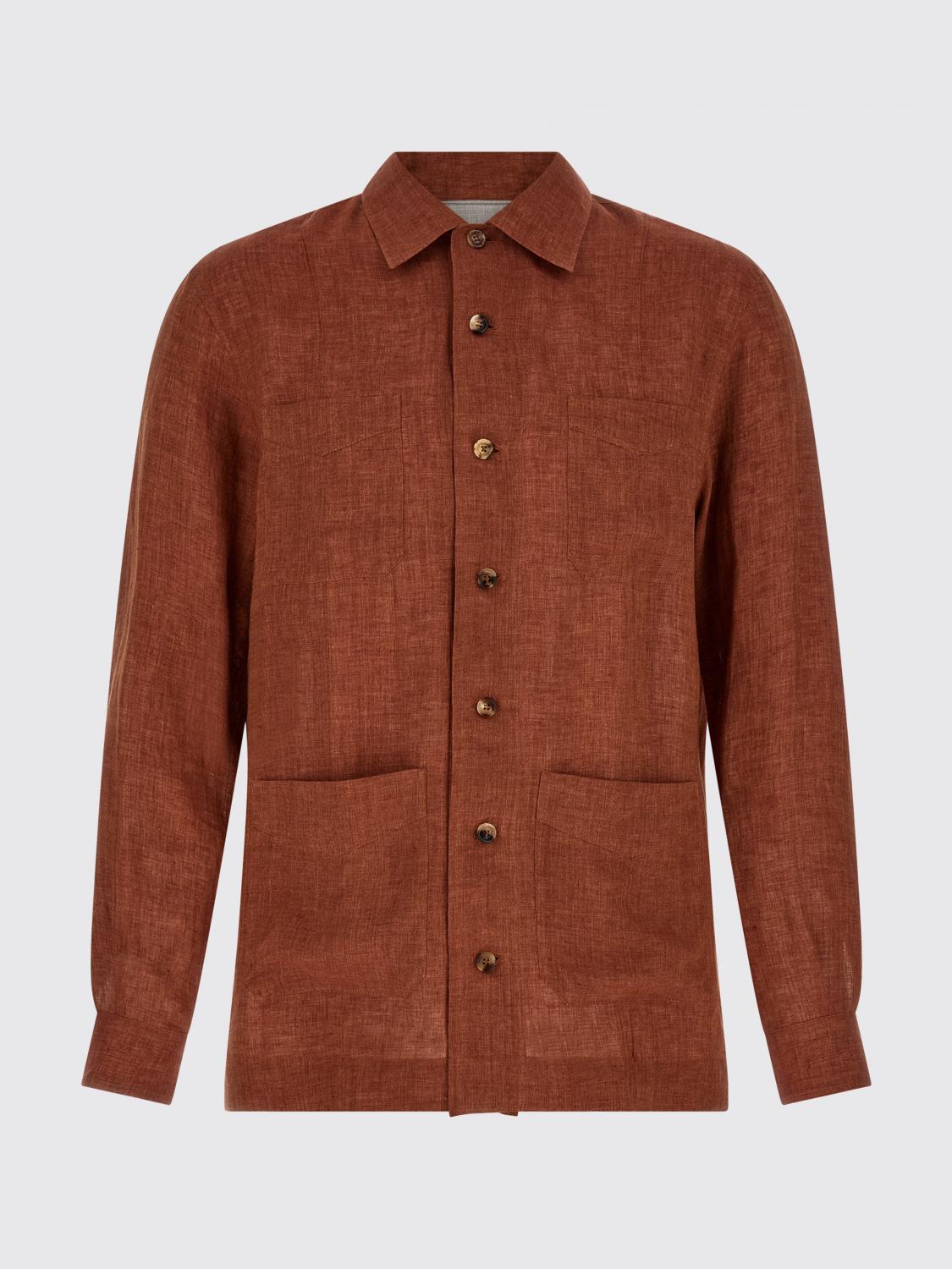 BRUNELLO CUCINELLI HEMD: Leinenhemd Brunello Cucinelli, Rot - Img 2